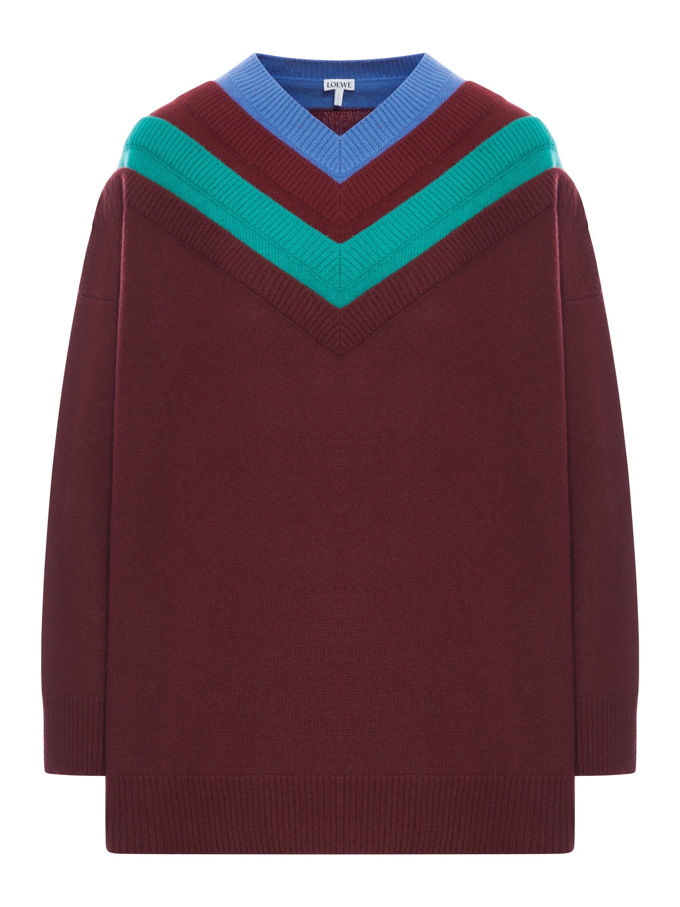 Оригінальна Wool Sweater With Layered Construction Loewe – боковий вид
