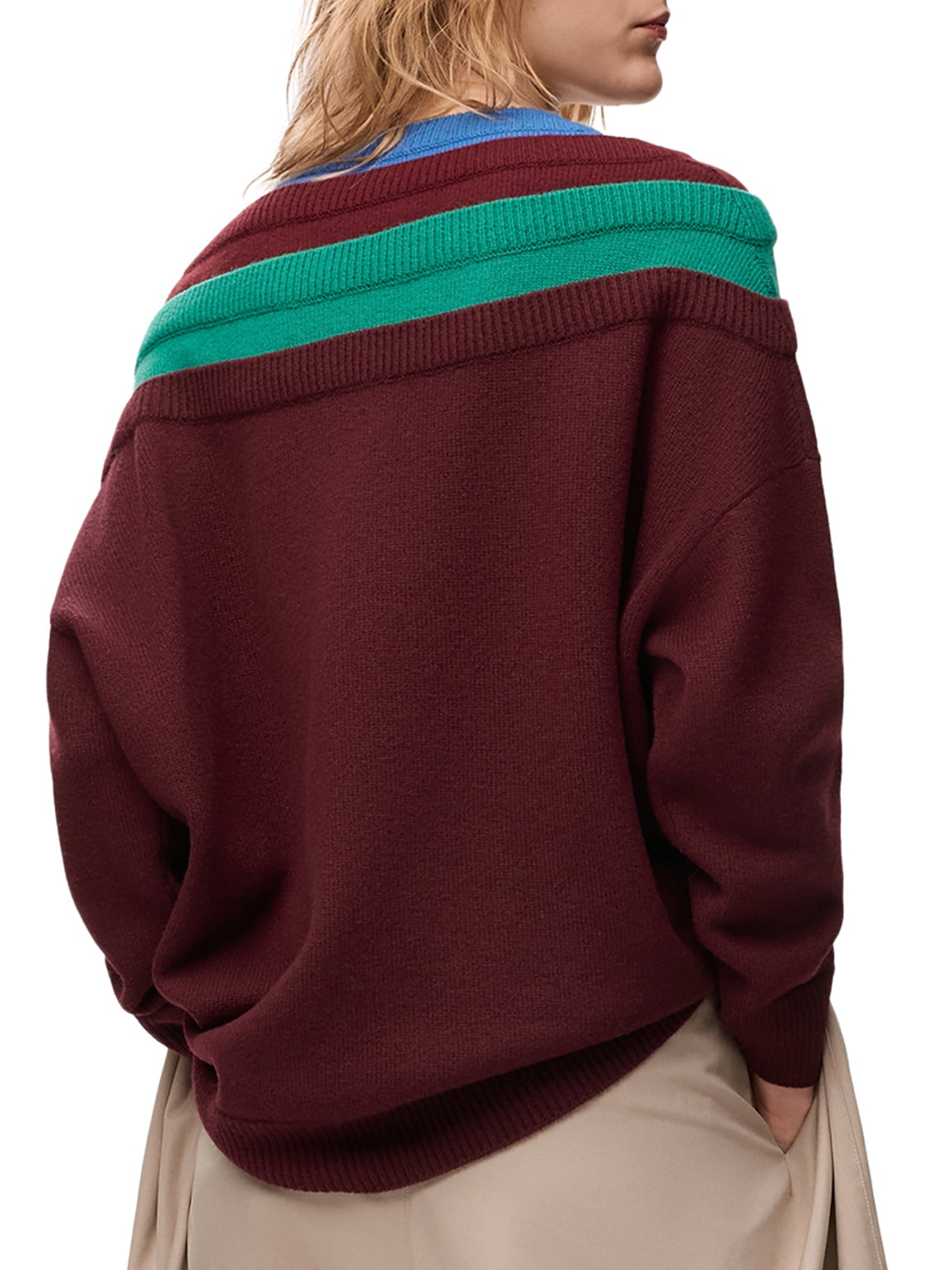 Оригінальна Wool Sweater With Layered Construction Loewe – збільшений вид