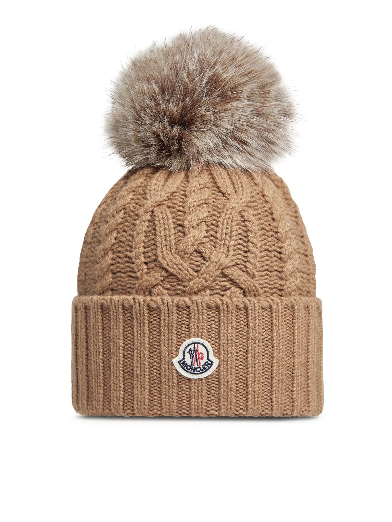 Cashmere Blend Pom Pom Hat Moncler – Гарантія оригінальності – боковий вид