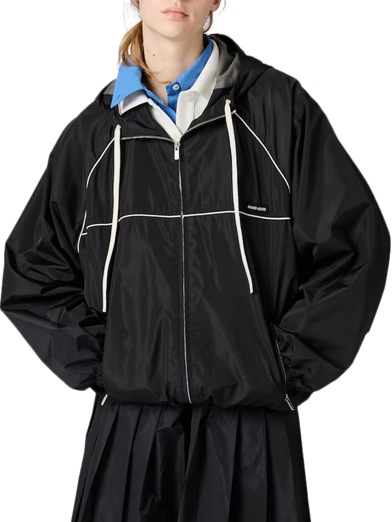 Оригінальна Technical Fabric Jacket Miu miu – вид ззаду