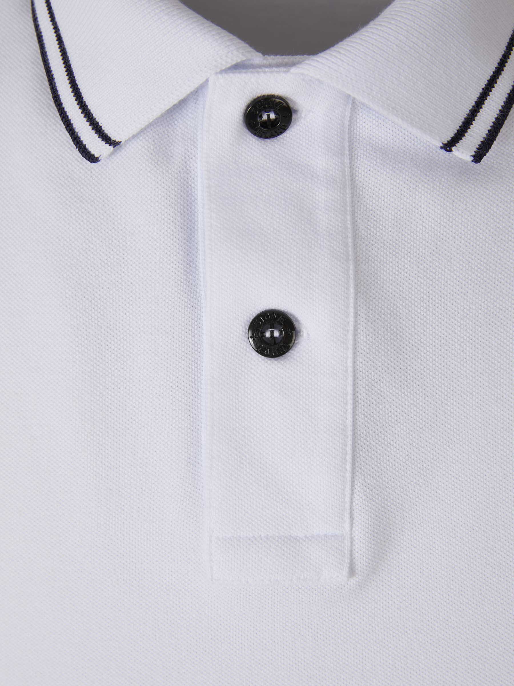 Оригінальна Piqué Polo Striped Detail Stone island – детальний вид