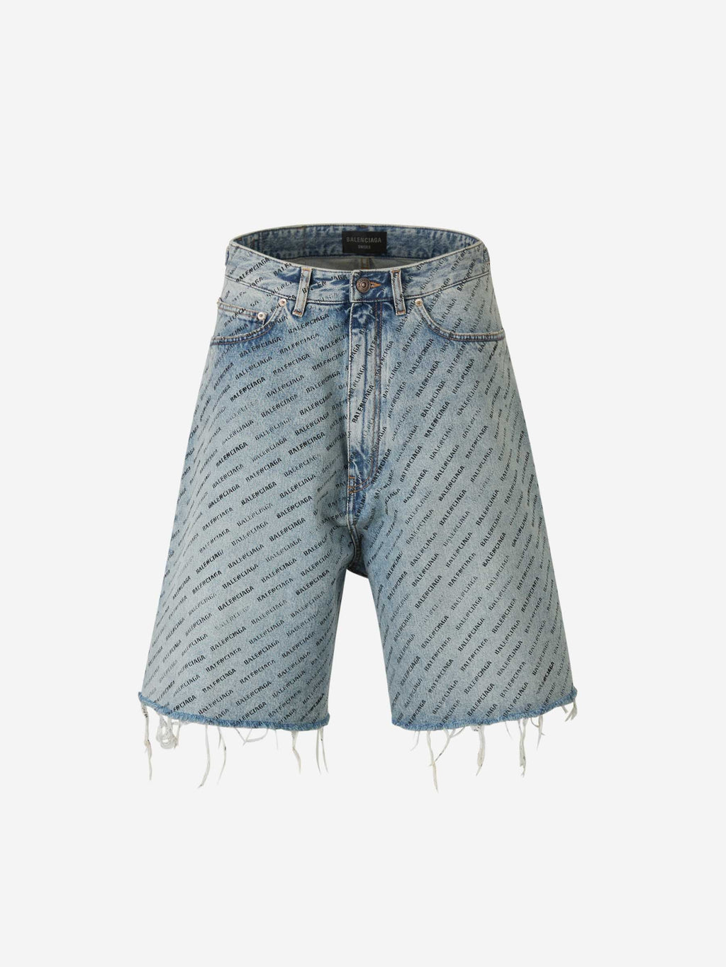 Monogram Denim Bermuda Shorts Balenciaga – Гарантія оригінальності – боковий вид