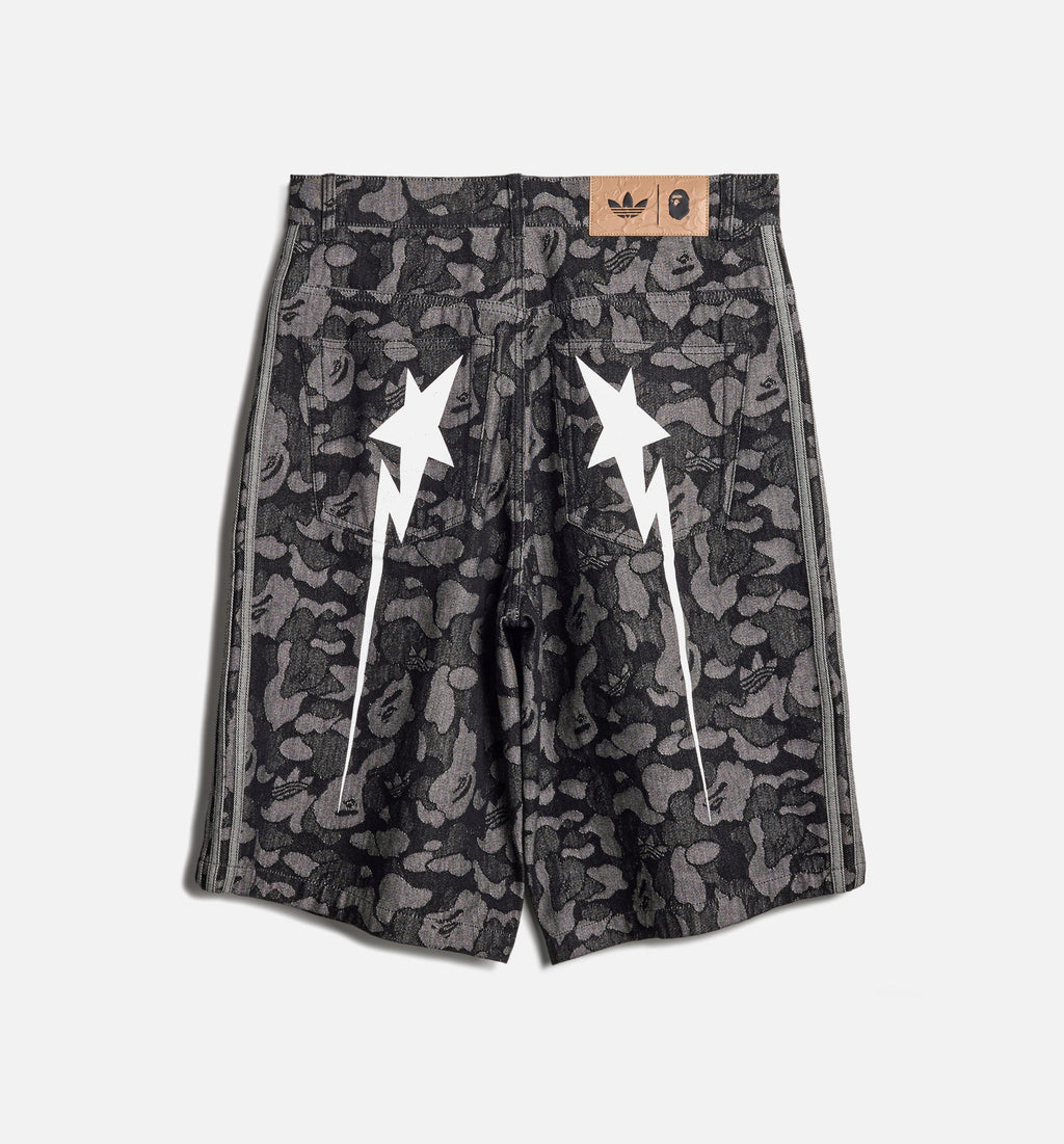 Bape Shark Denim Mens Short Adidas оригінал – Купити в Україні – вид ззаду