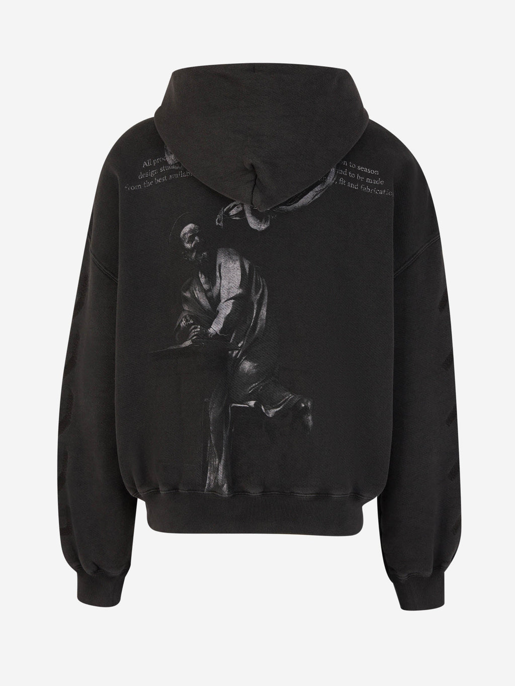 Printed Hood Sweatshirt Off-white оригінал – Купити в Україні – вид ззаду