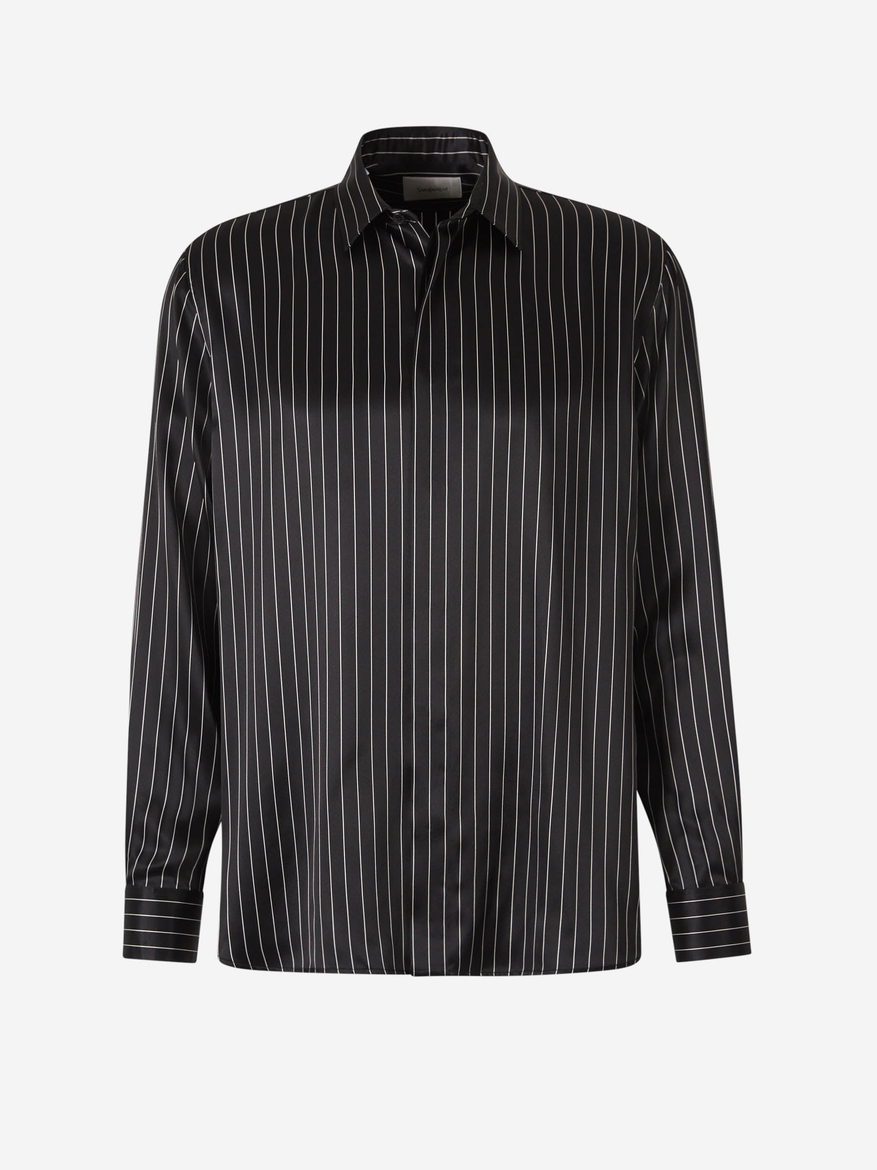 Striped Silk Shirt Saint laurent оригінал – Купити в Україні – боковий вид
