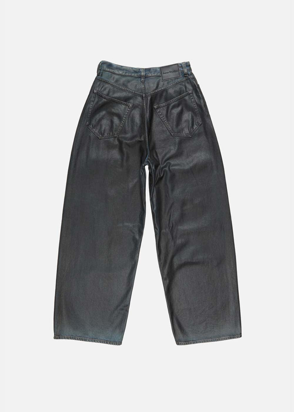 Оригінальна Black 2023 Unisexs Charcoal Leather Acne studios – вид ззаду