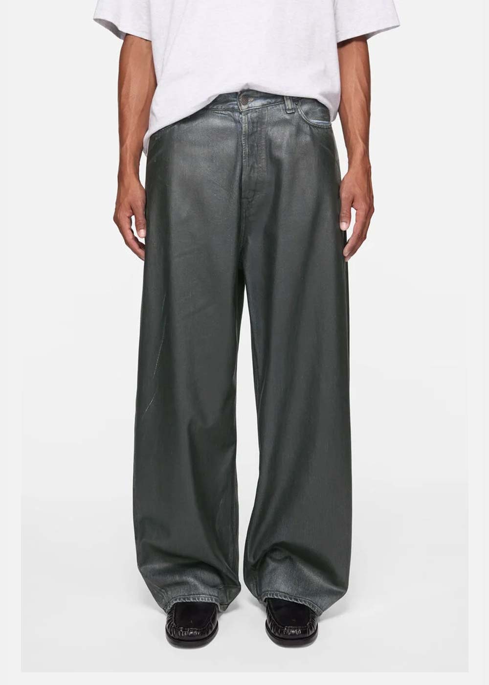 Оригінальна Black 2023 Unisexs Charcoal Leather Acne studios – детальний вид