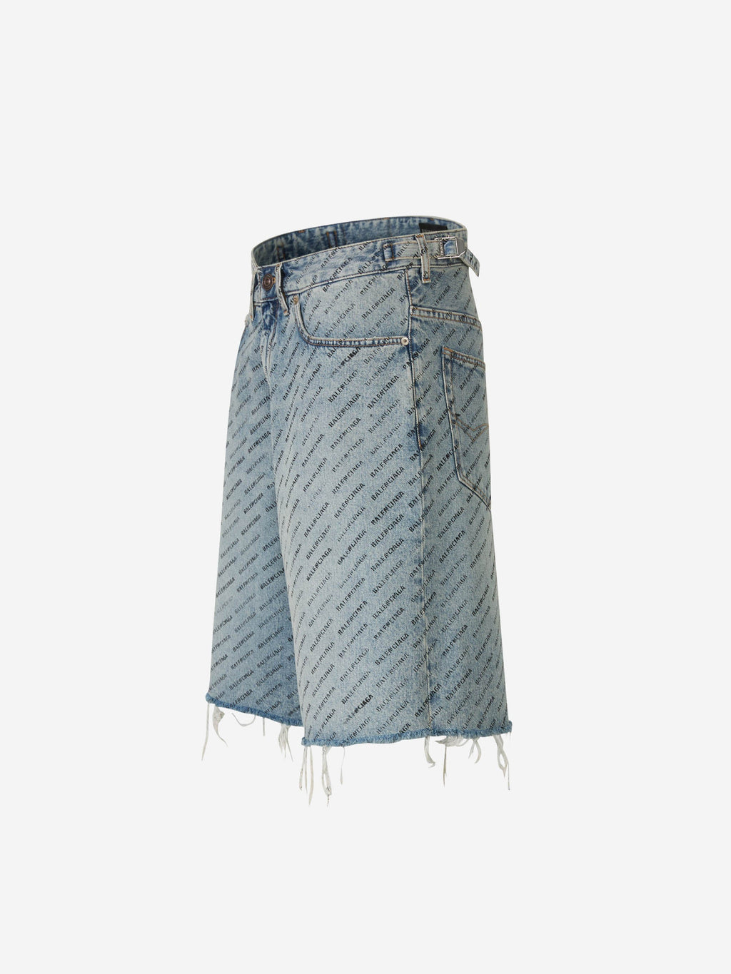 Monogram Denim Bermuda Shorts Balenciaga – Гарантія оригінальності – вид ззаду