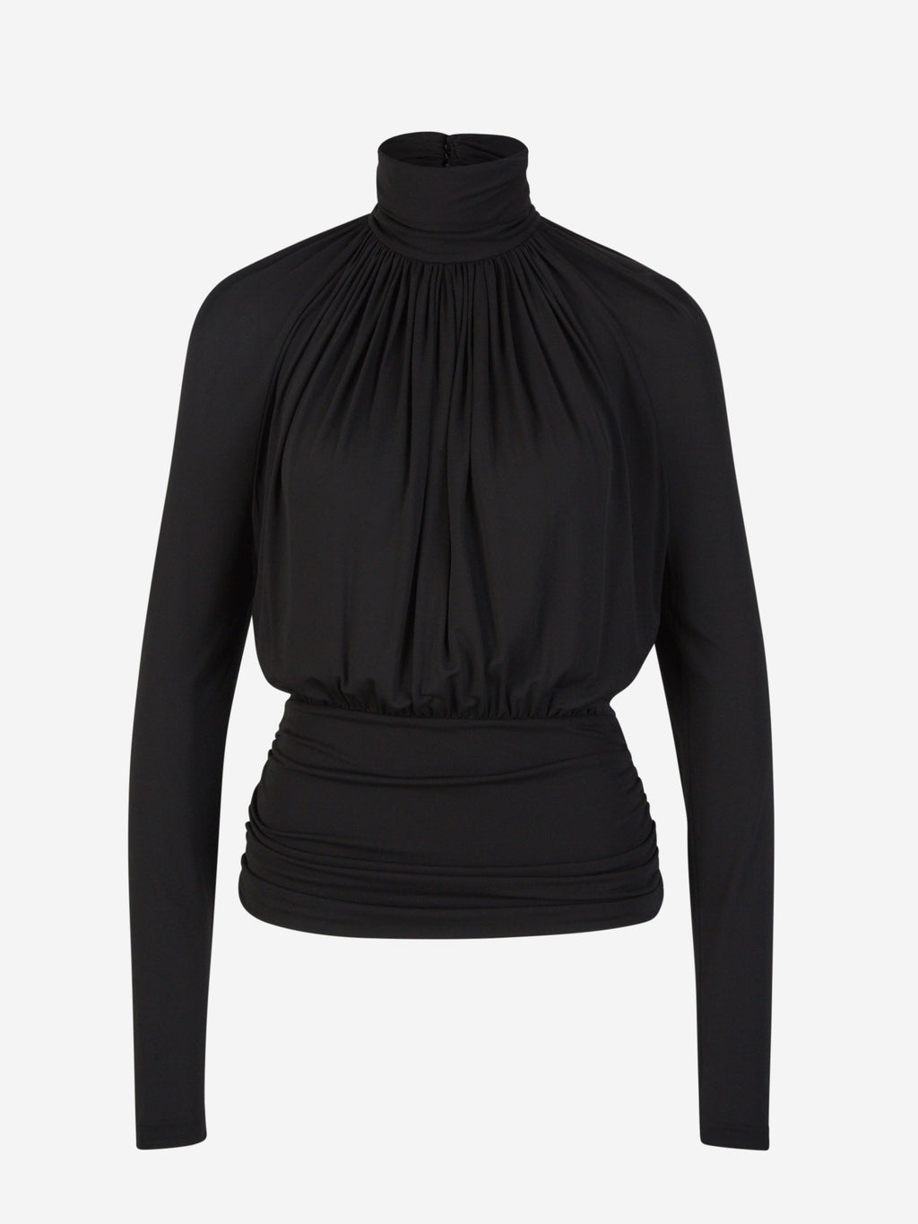 Viscose Gathered Blouse Saint laurent – Гарантія оригінальності – боковий вид