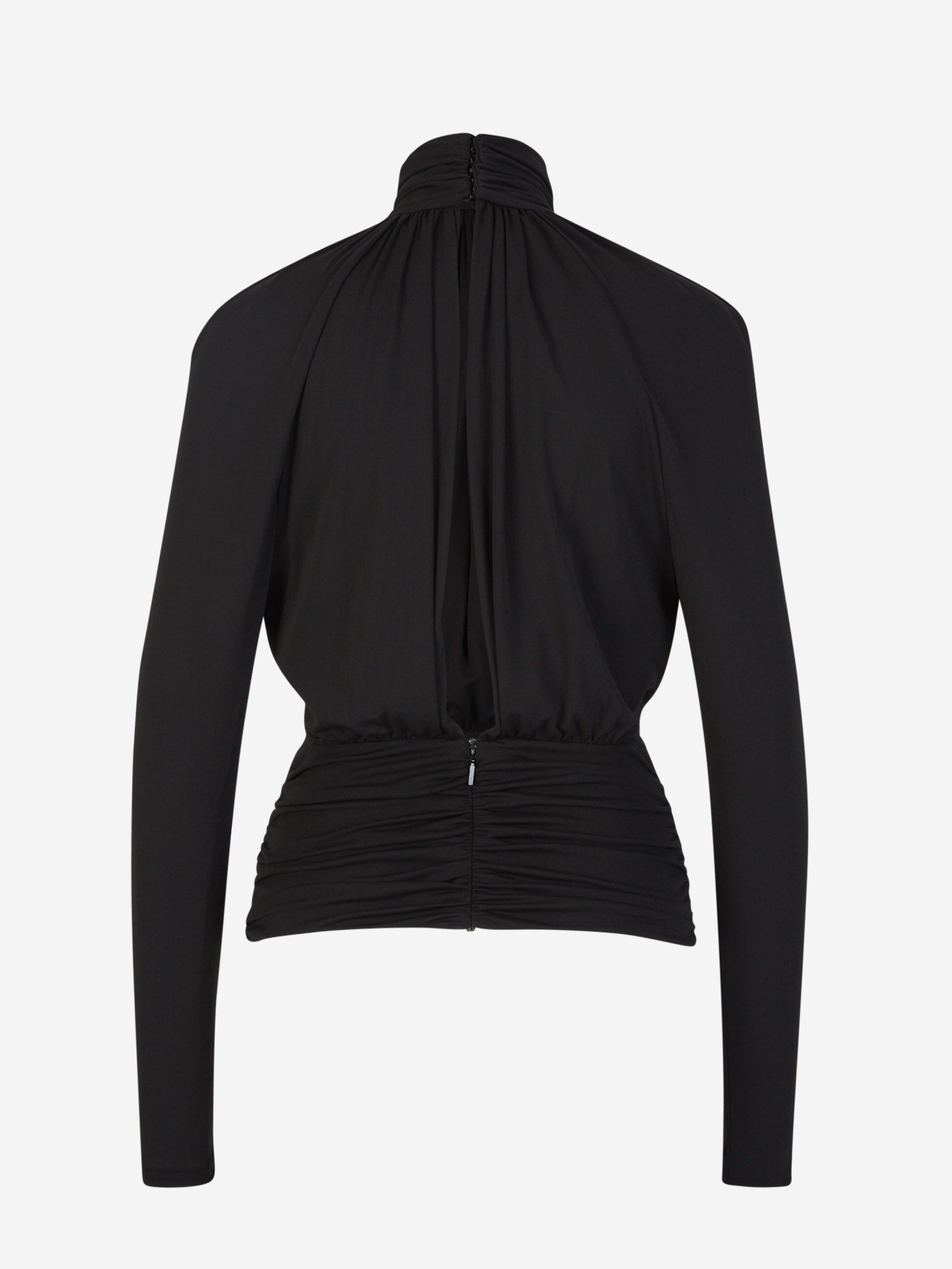 Viscose Gathered Blouse Saint laurent – Гарантія оригінальності – вид ззаду