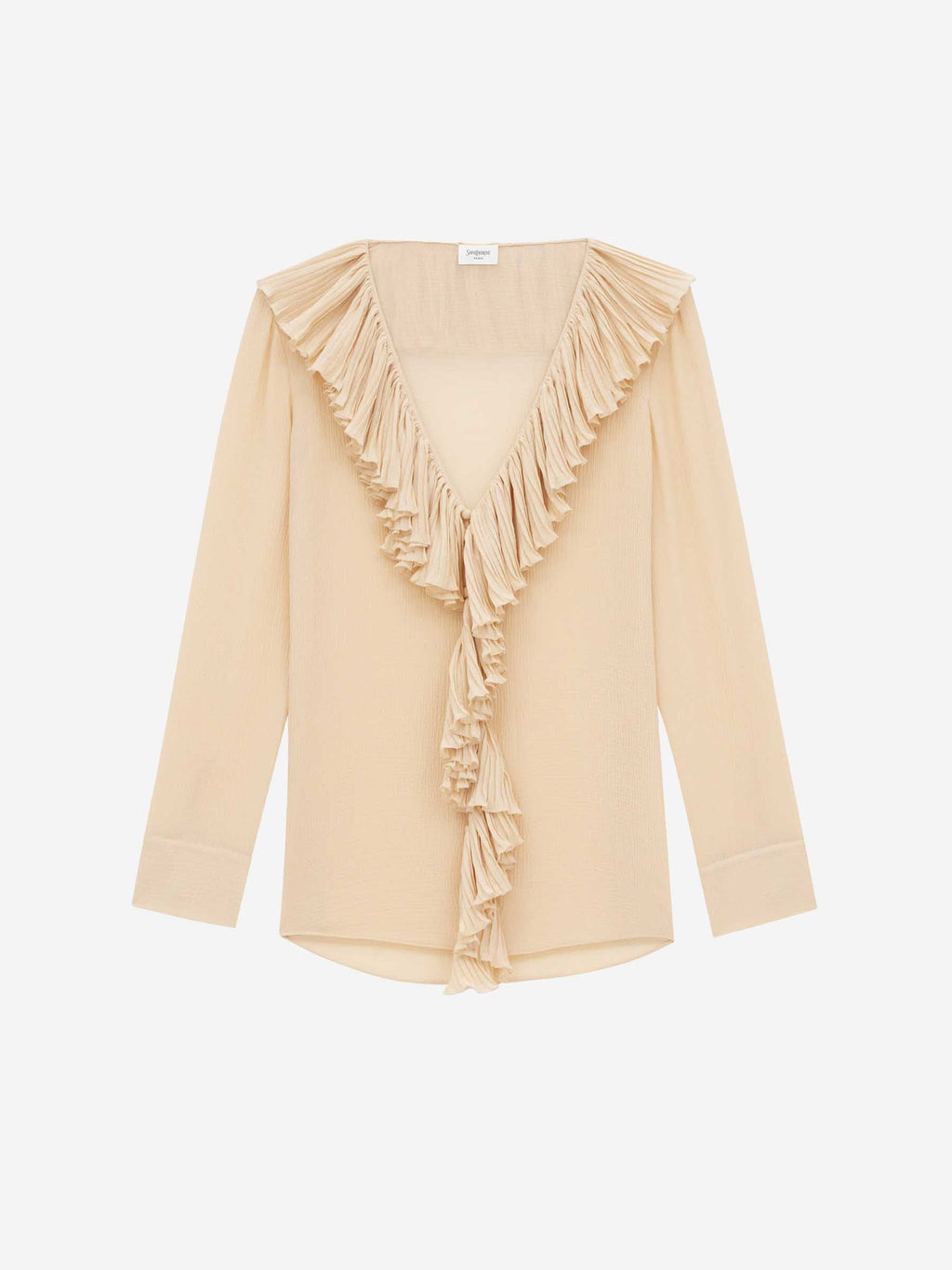Crepe Ruffle Blouse Saint laurent – Гарантія оригінальності – боковий вид