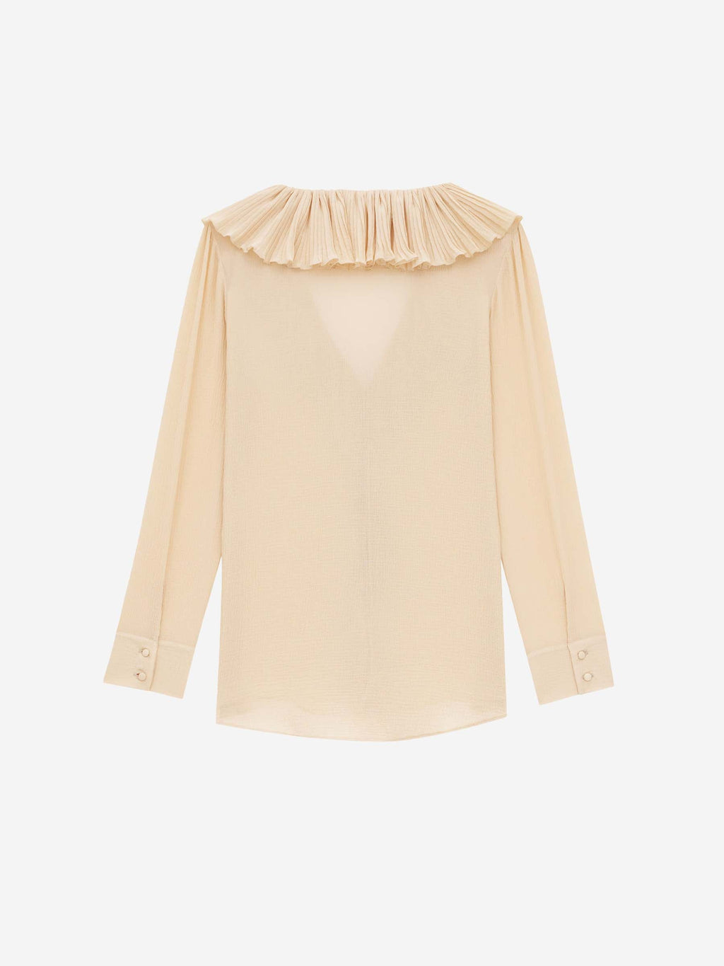 Crepe Ruffle Blouse Saint laurent – Гарантія оригінальності – вид ззаду