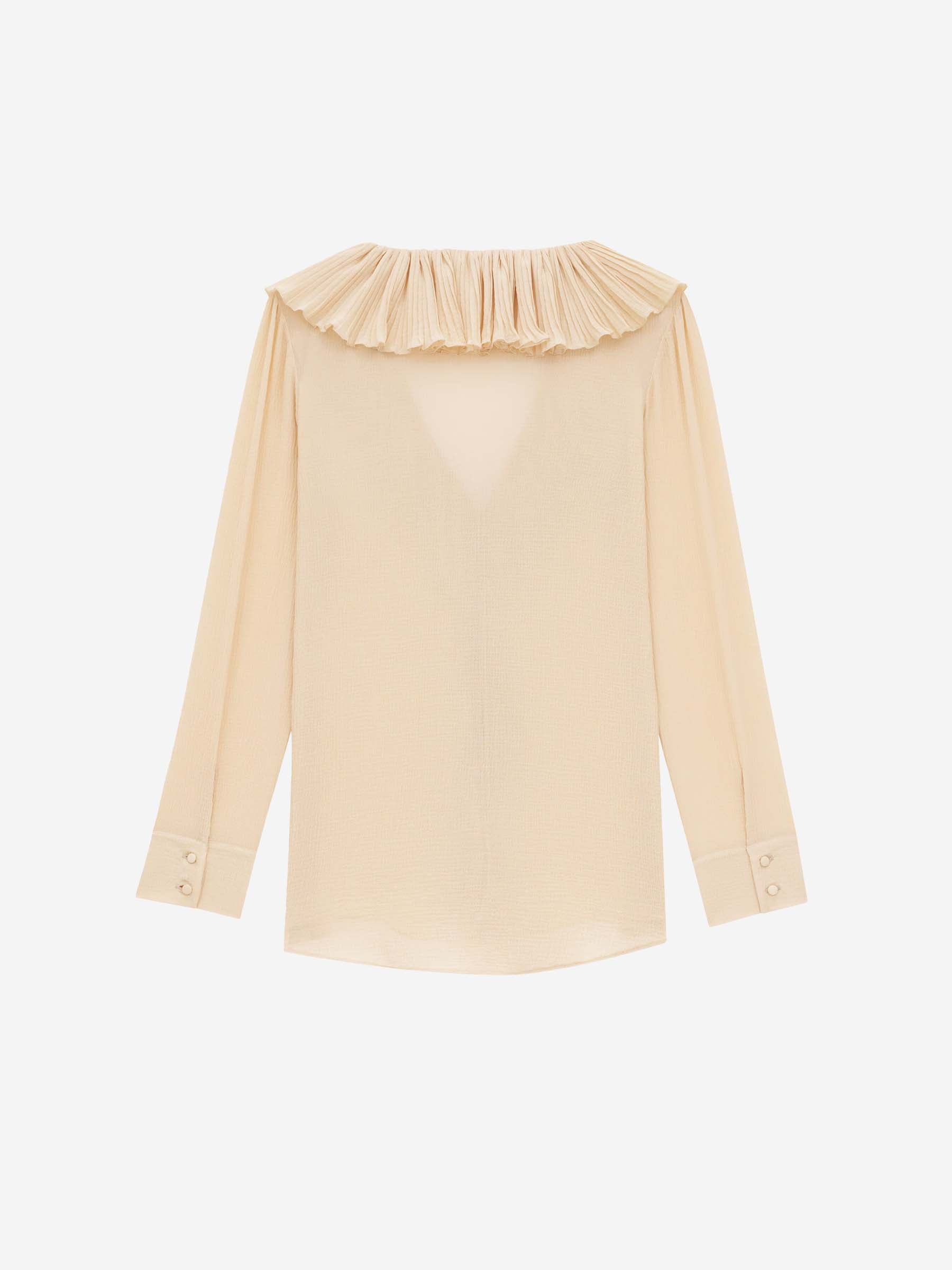 Crepe Ruffle Blouse Saint laurent – Гарантія оригінальності – вид ззаду