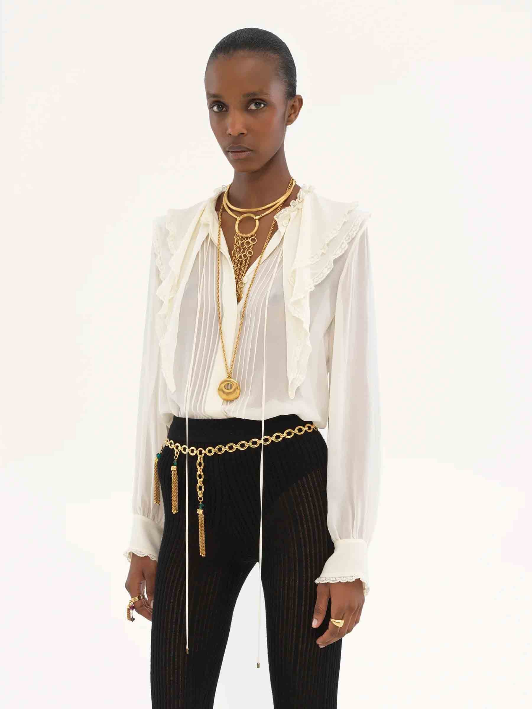 Оригінальна Silk Flowy Blouse Chloe – вид ззаду