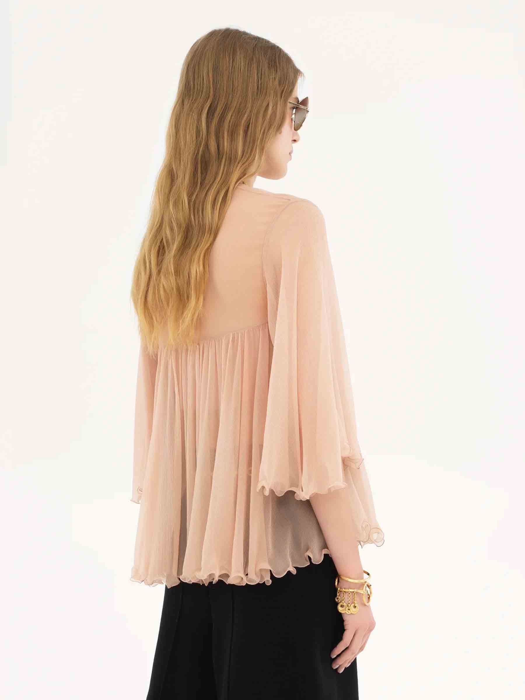 Pleated Silk Blouse Chloe оригінал – Купити в Україні – детальний вид