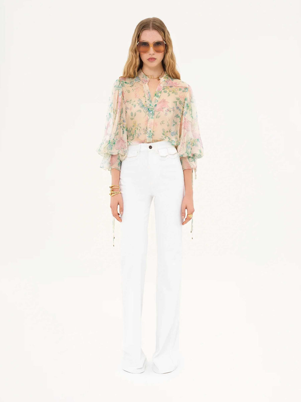 Оригінальна Silk Puffed Blouse Chloe – вид ззаду