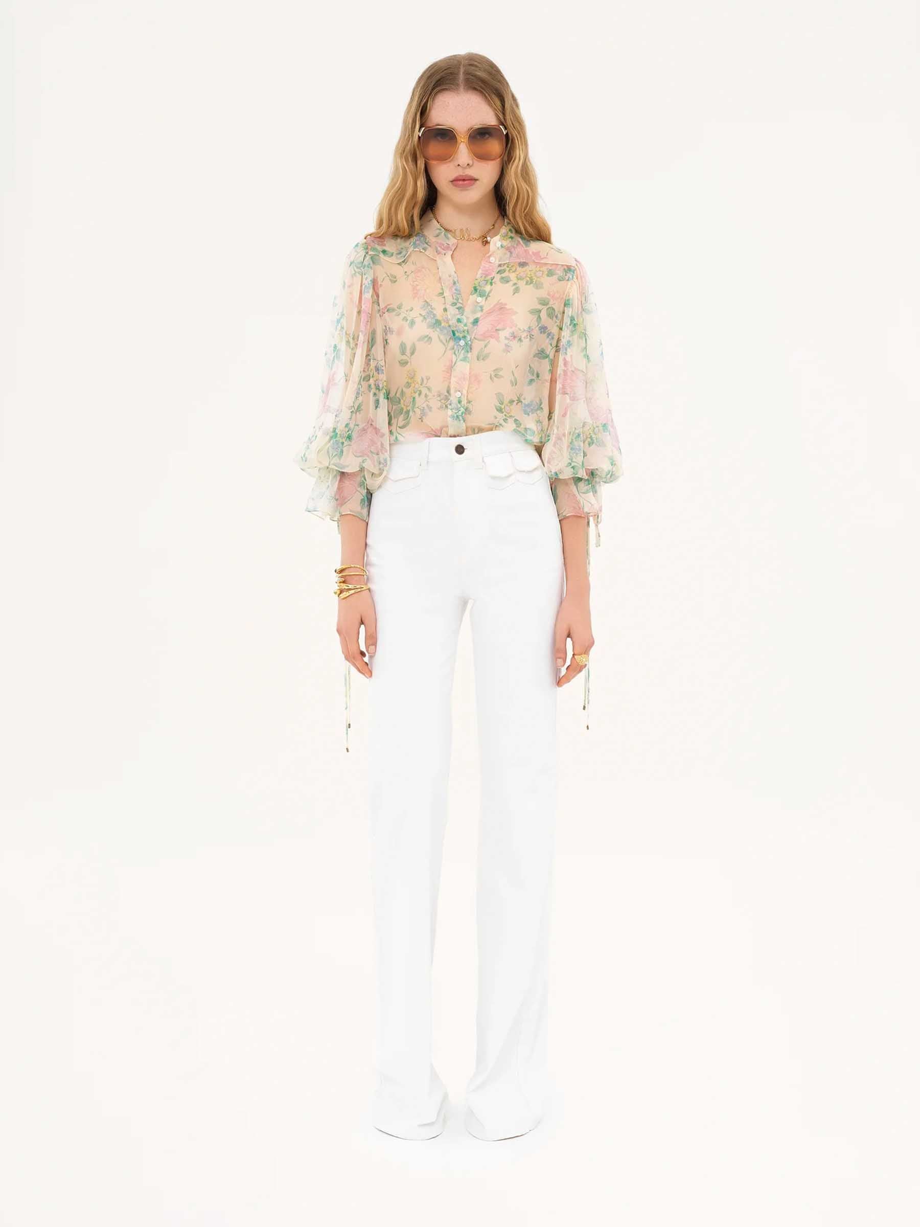 Оригінальна Silk Puffed Blouse Chloe – вид ззаду