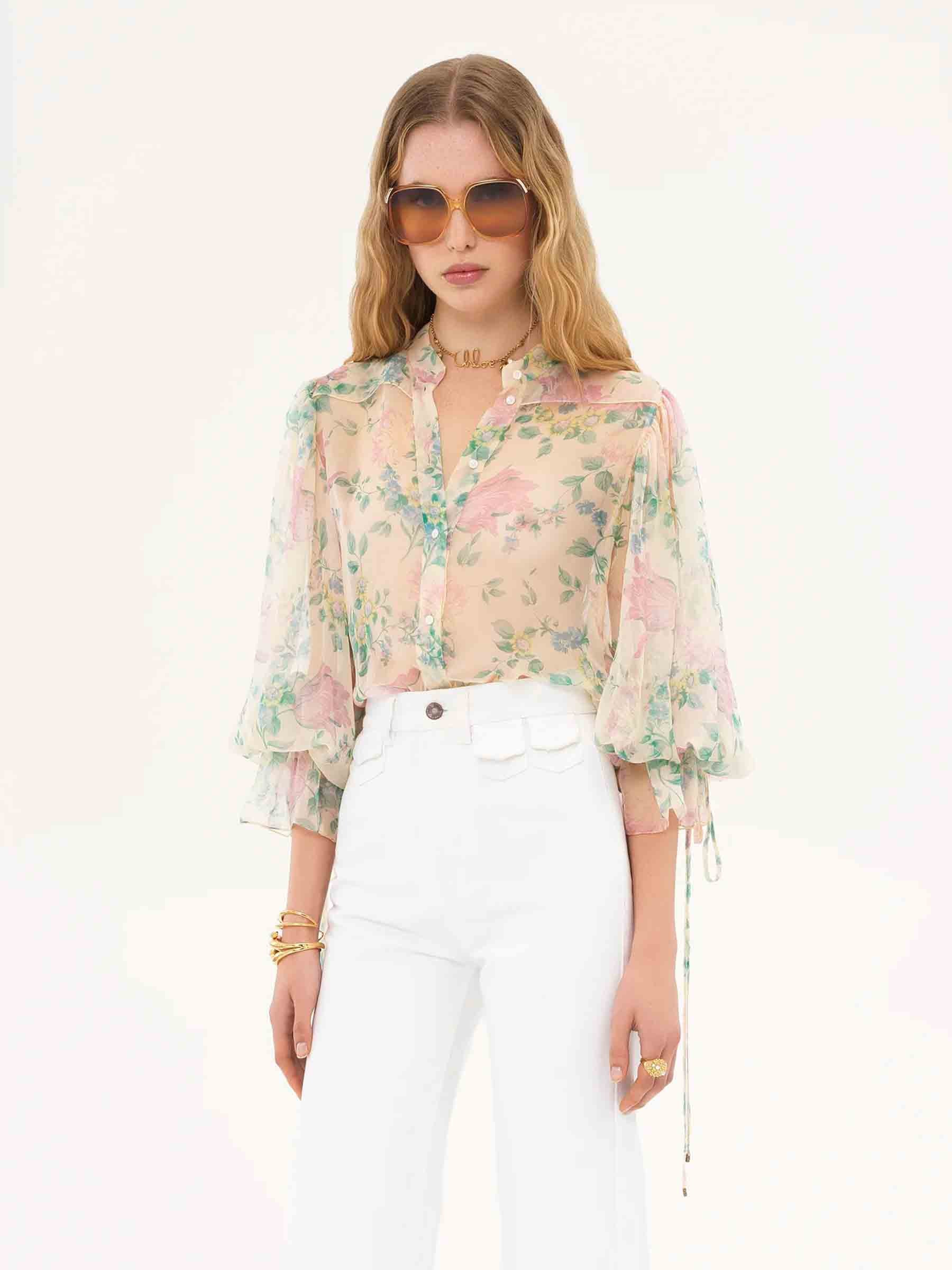 Оригінальна Silk Puffed Blouse Chloe – детальний вид