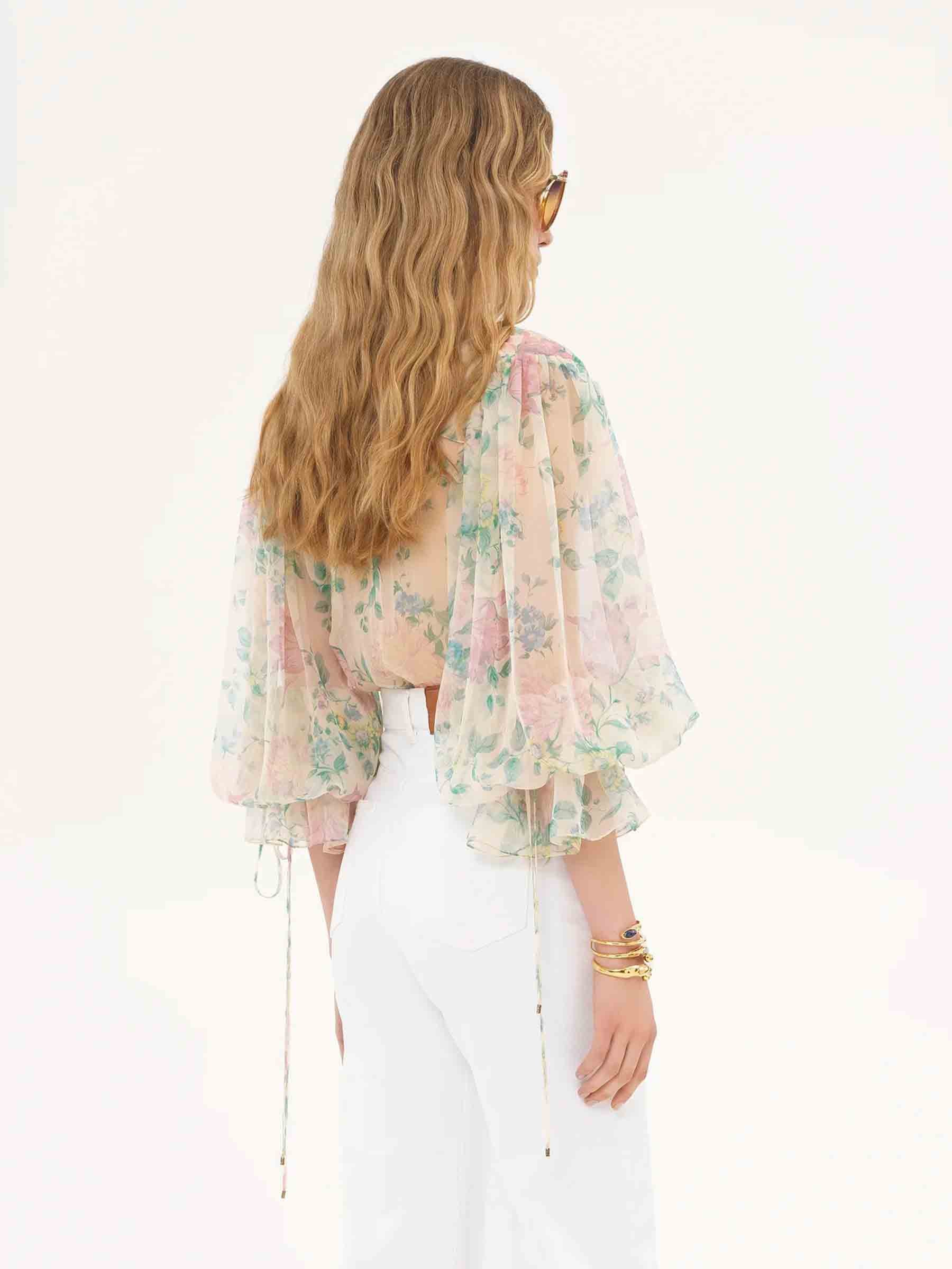 Оригінальна Silk Puffed Blouse Chloe – збільшений вид