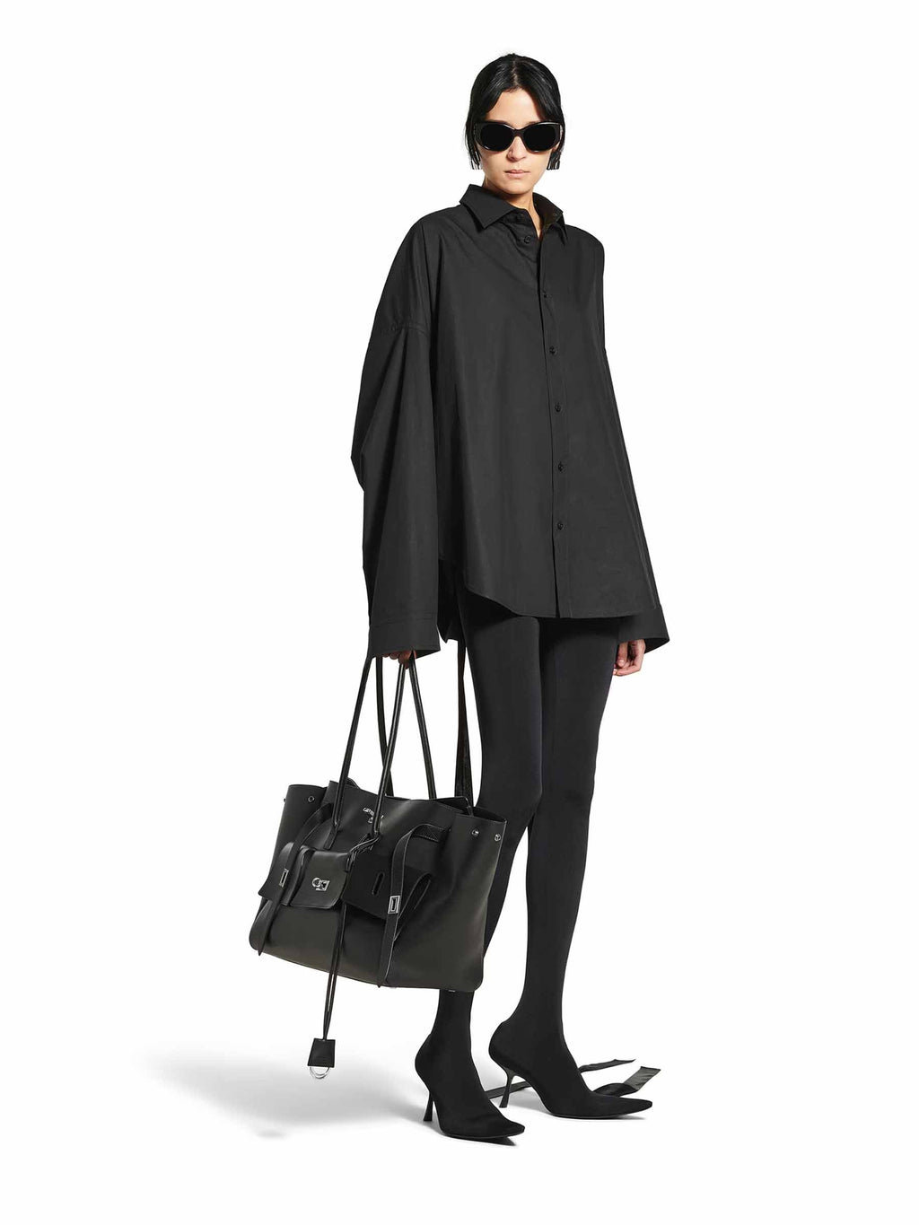 Оригінальна Cotton Lace-Up Shirt Balenciaga – вид ззаду