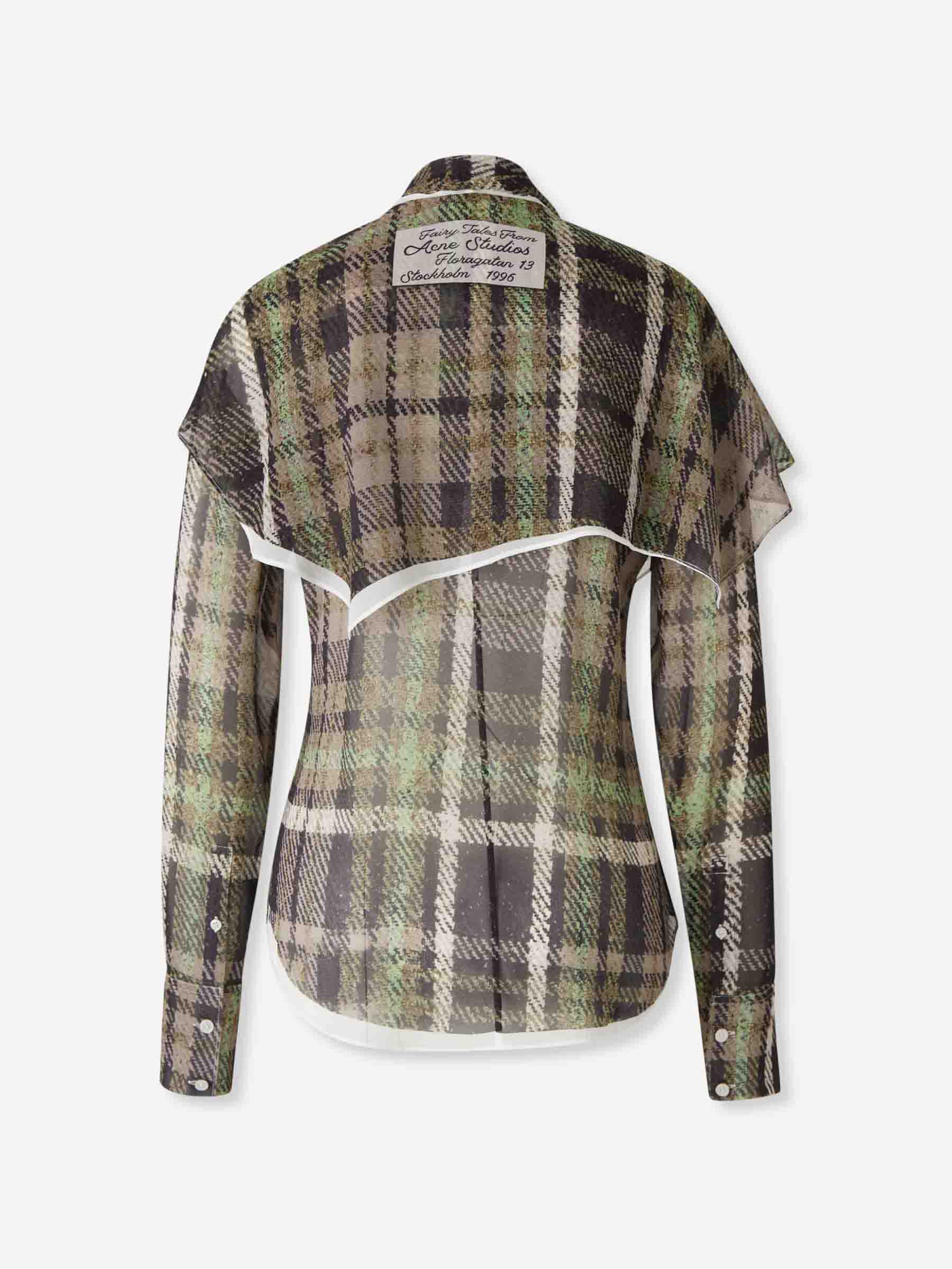 Printed Silk Blouse Acne studios оригінал – Купити в Україні – вид ззаду