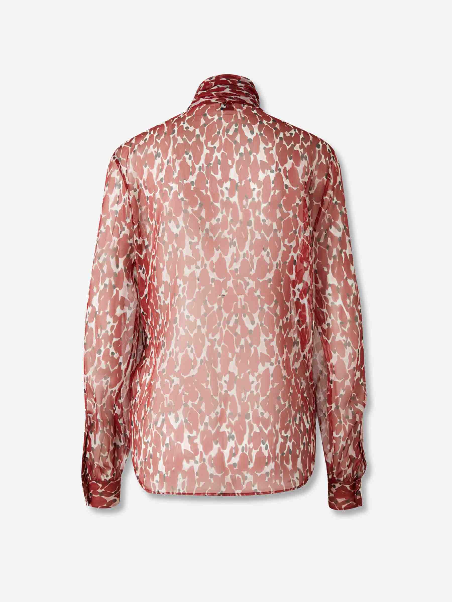 Silk Printed Shirt Saint laurent оригінал – Купити в Україні – вид ззаду