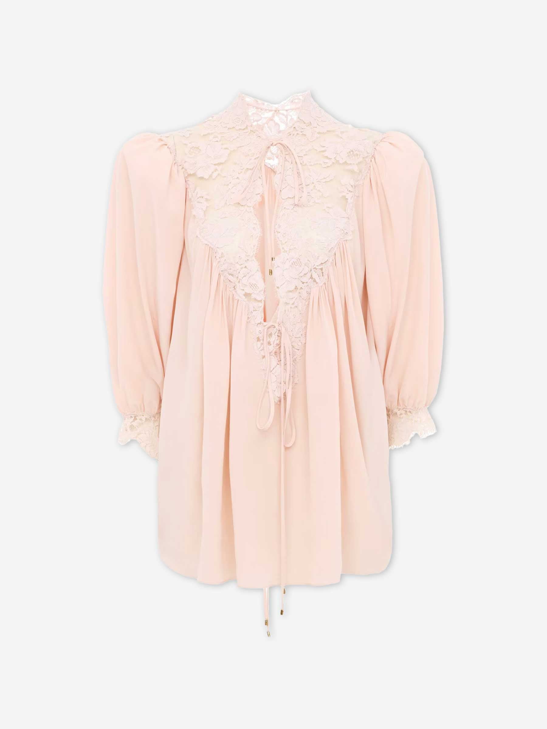 Silk Lace Blouse Chloe – Гарантія оригінальності – боковий вид