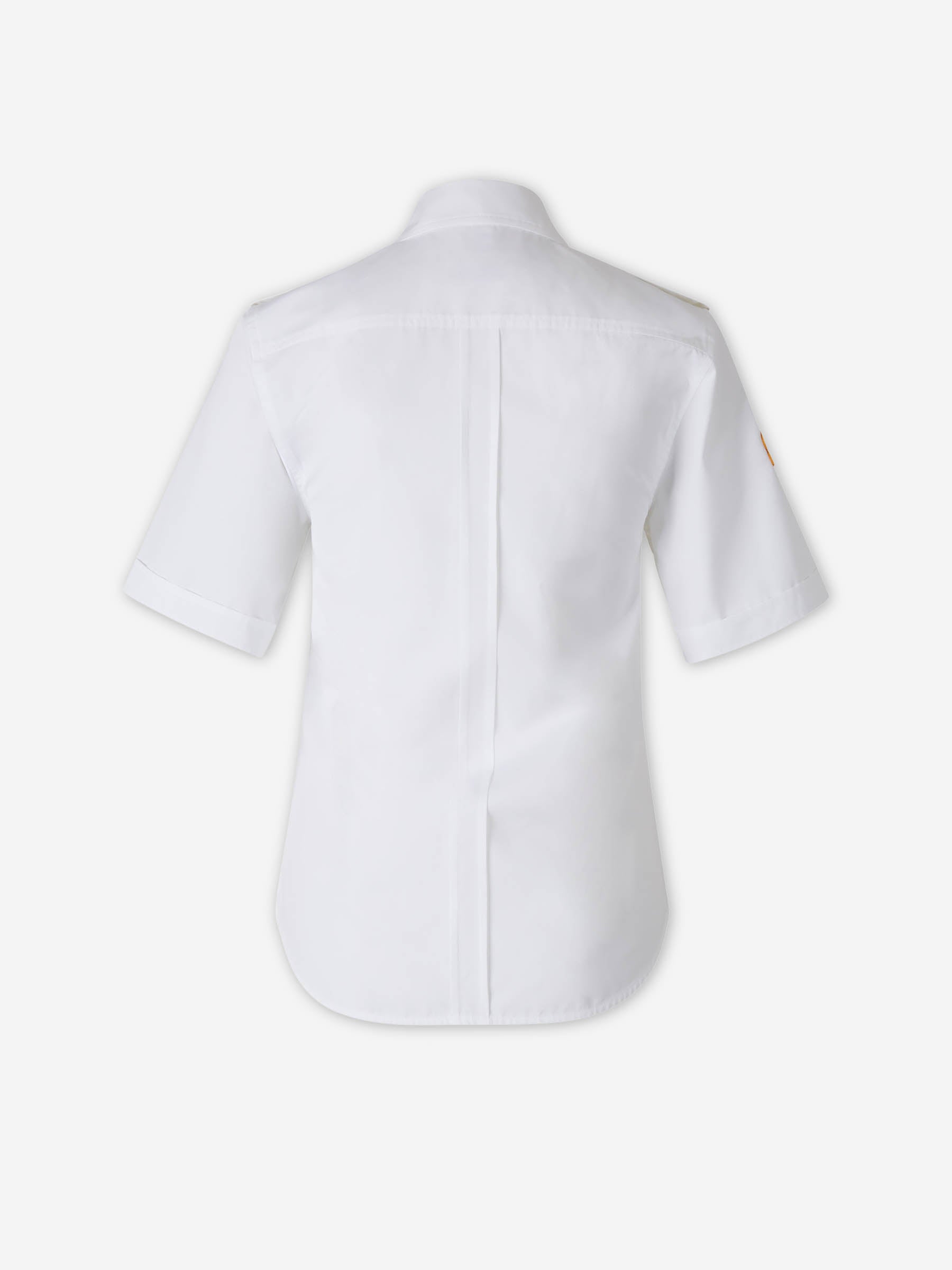 Casual Plain Shirt Off-white оригінал – Купити в Україні – вид ззаду