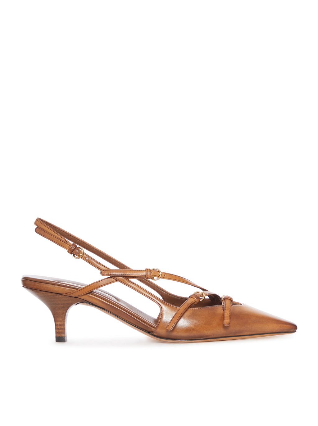 Leather Slingback With Buckles Miu miu оригінал – Купити в Україні – боковий вид