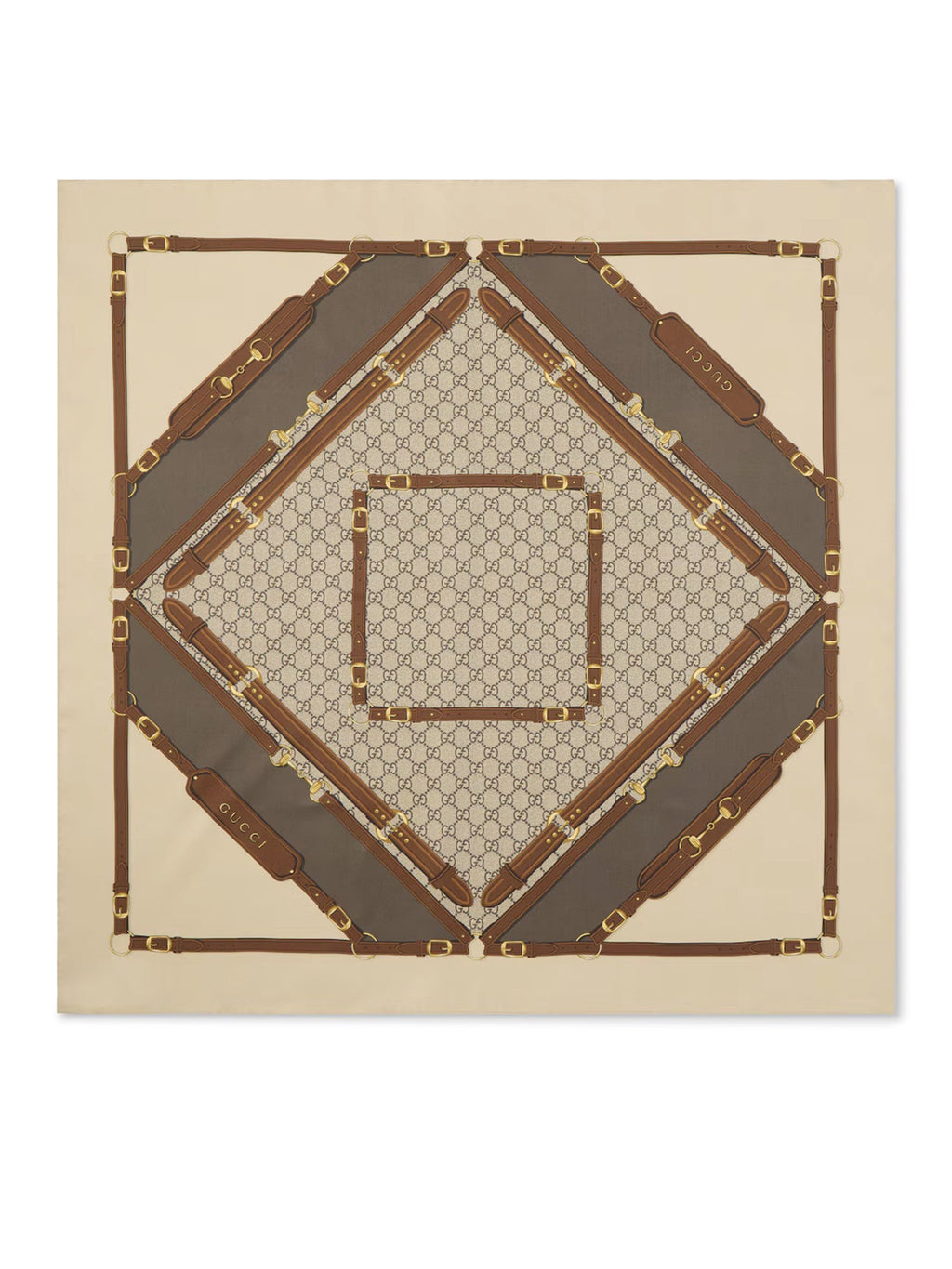 Оригінальна Printed Silk Twill Scarf Gucci – боковий вид