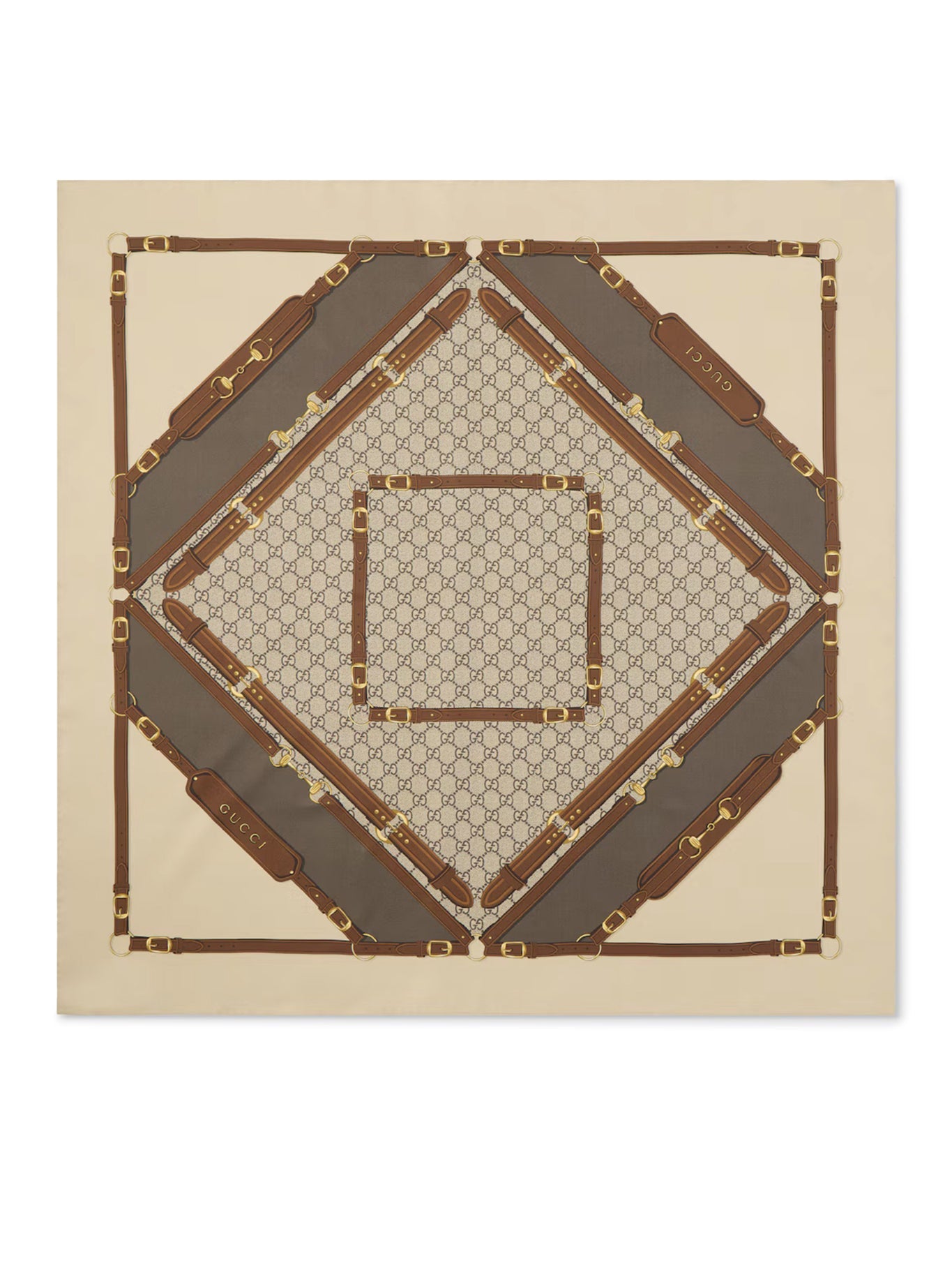 Оригінальна Printed Silk Twill Scarf Gucci – боковий вид