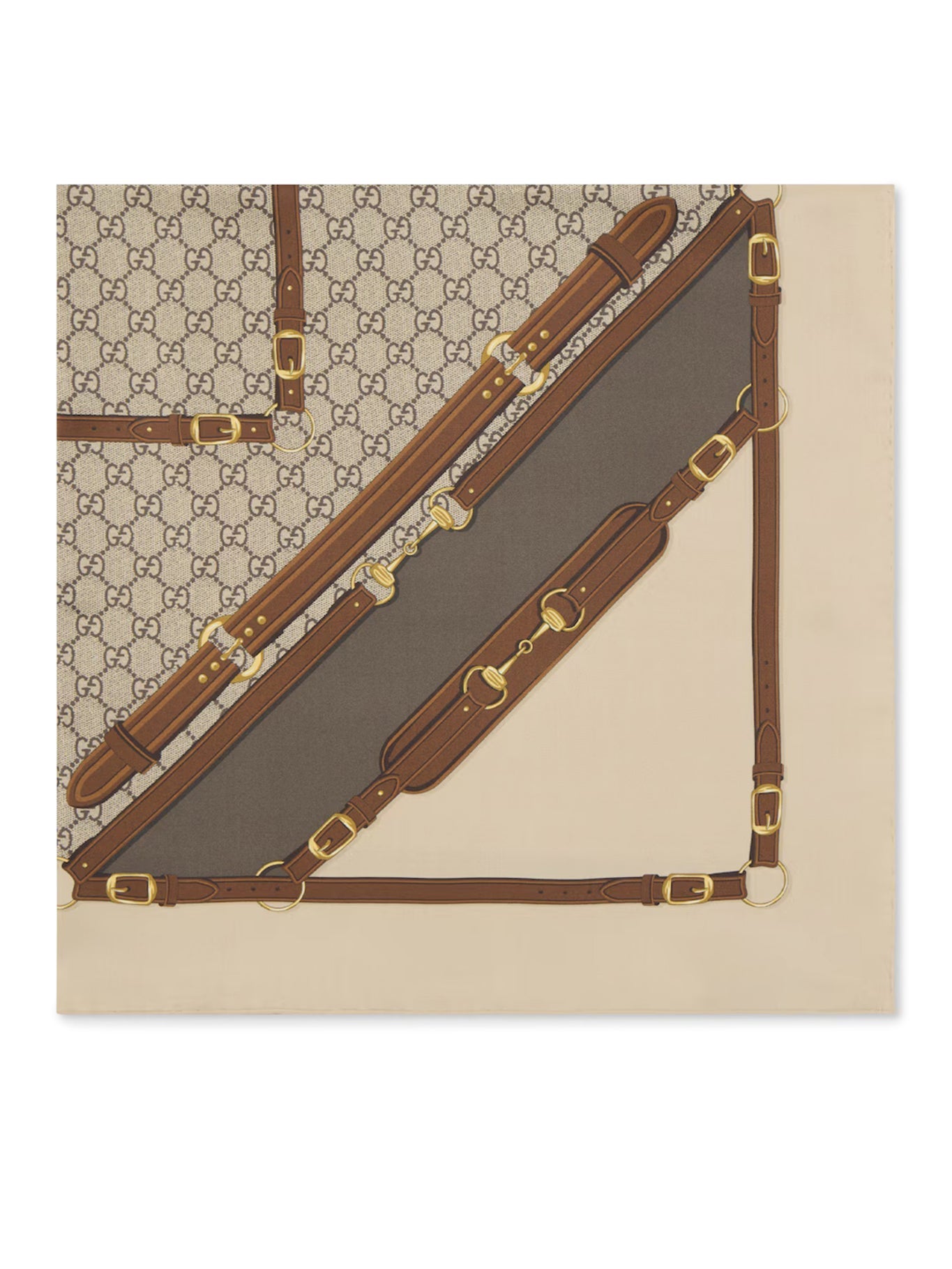 Оригінальна Printed Silk Twill Scarf Gucci – детальний вид