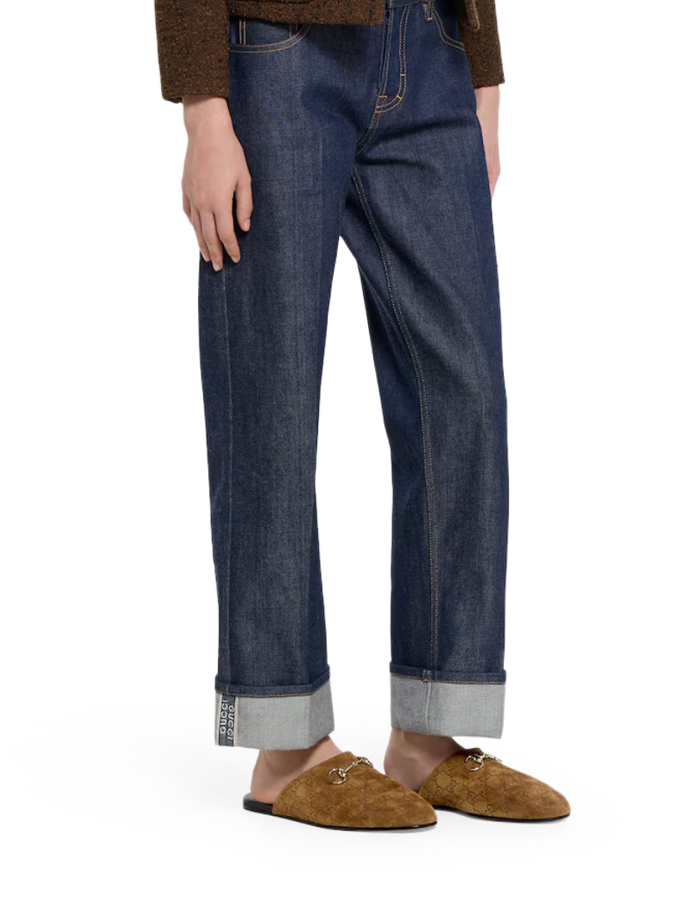 Оригінальна SUEDE CLOG WITH HORSEPOWER GUCCI – вид ззаду