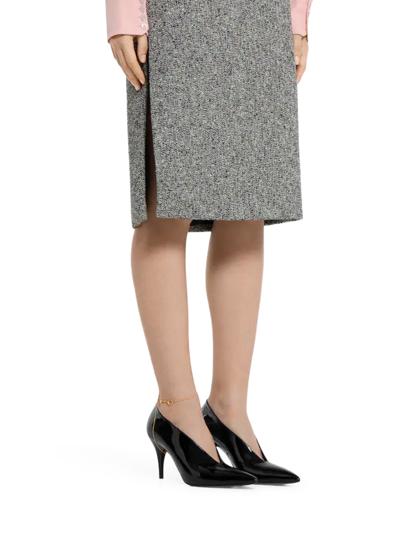 97 PATENT LEATHER SABOT WITH HEEL GUCCI оригінал – Купити в Україні – вид ззаду