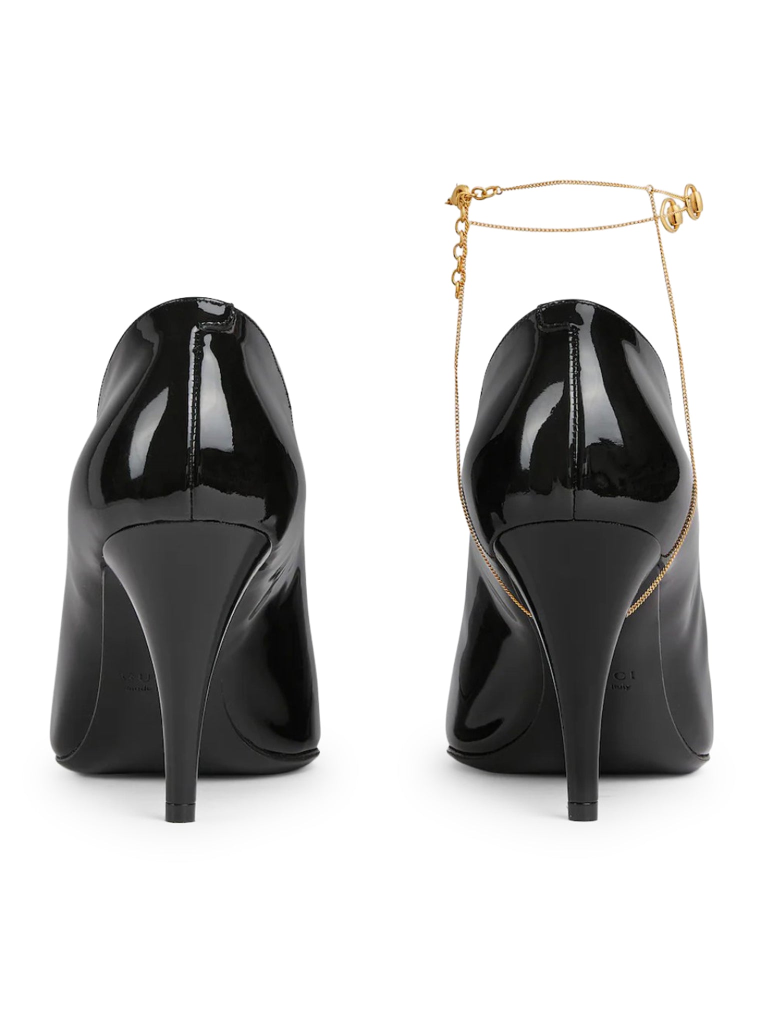 97 PATENT LEATHER SABOT WITH HEEL GUCCI оригінал – Купити в Україні – вид 6