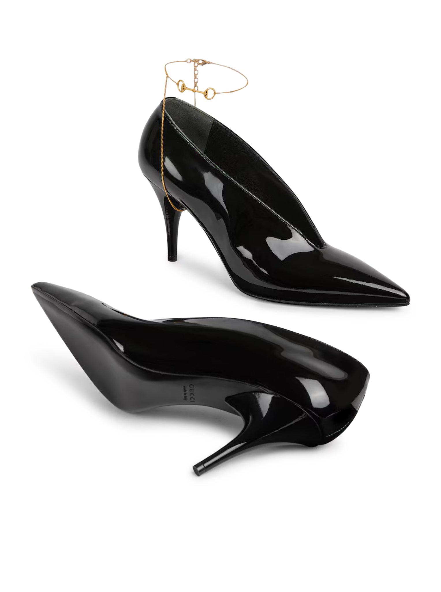 97 PATENT LEATHER SABOT WITH HEEL GUCCI оригінал – Купити в Україні – вид 7