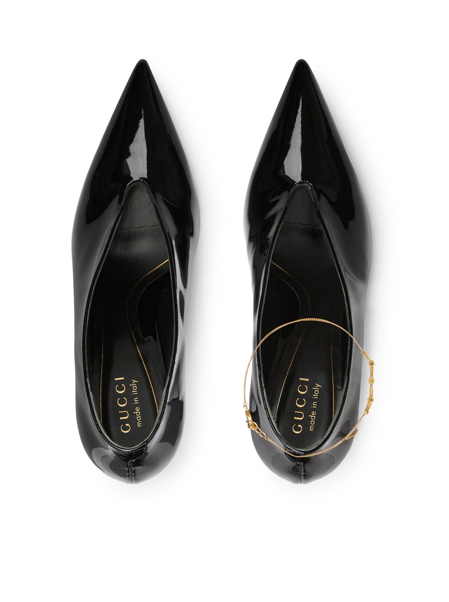 97 PATENT LEATHER SABOT WITH HEEL GUCCI оригінал – Купити в Україні – вид 8