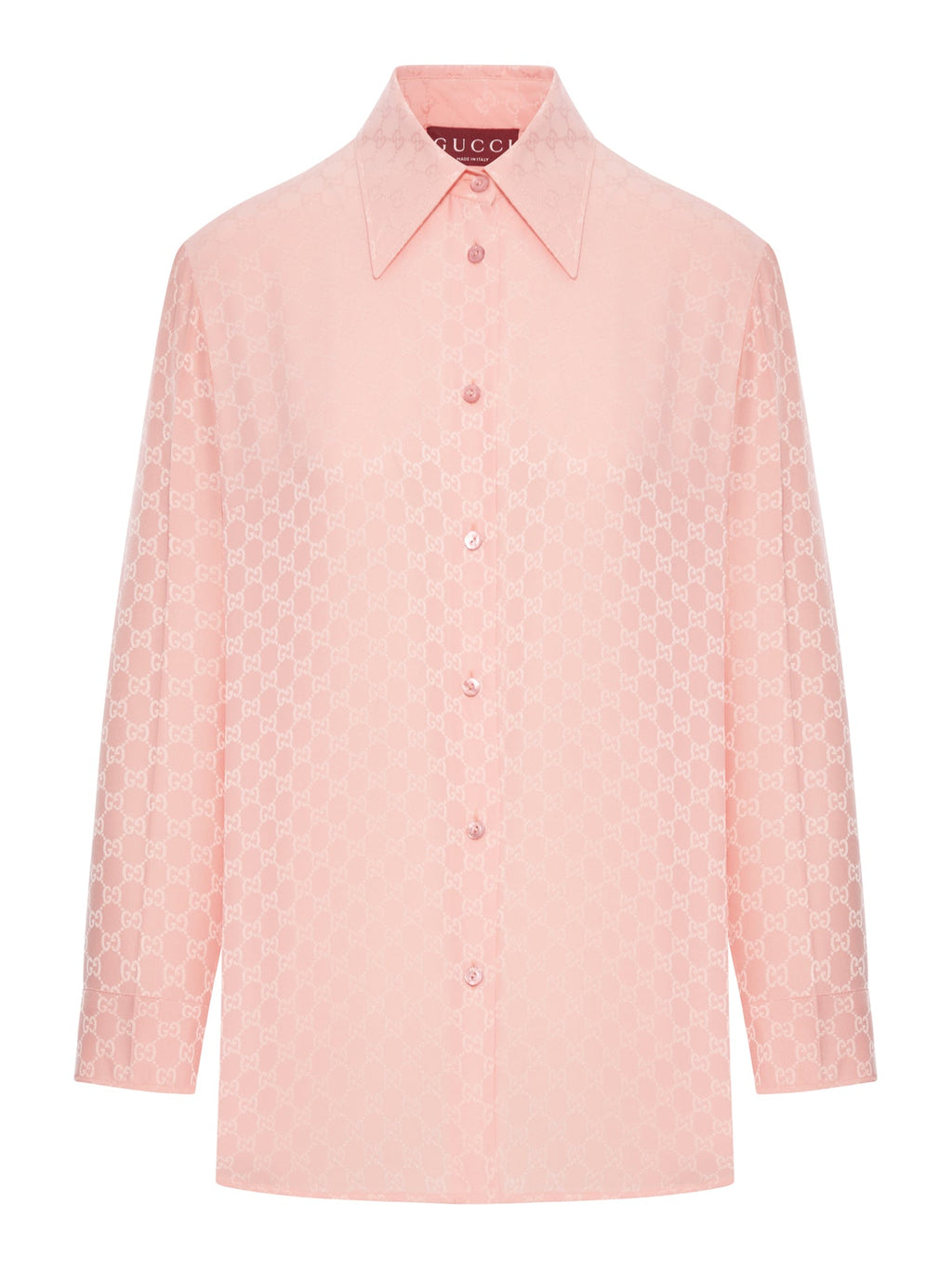 Gg Jacquard Silk Shirt Gucci – Гарантія оригінальності – боковий вид