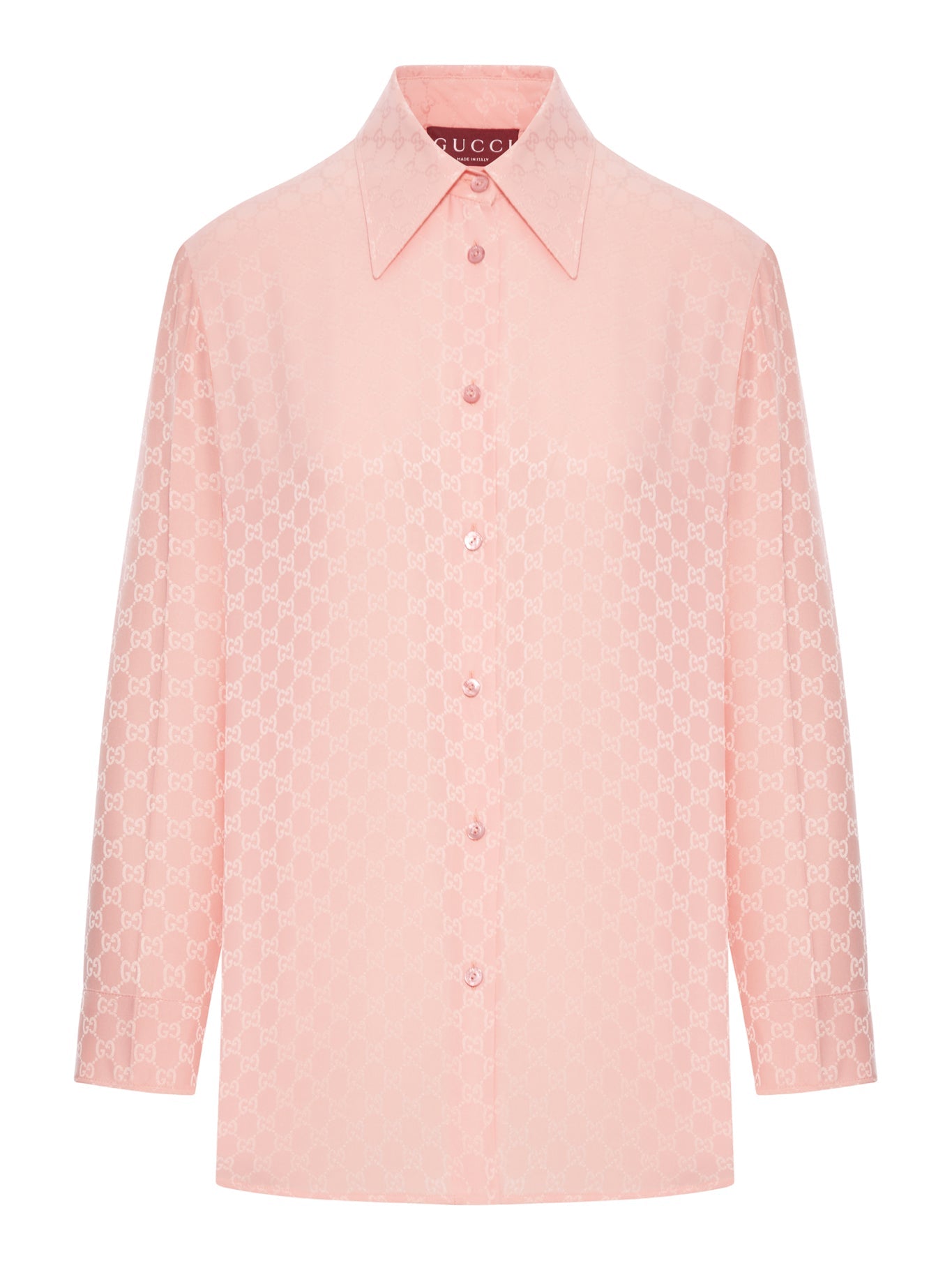 Gg Jacquard Silk Shirt Gucci – Гарантія оригінальності – боковий вид