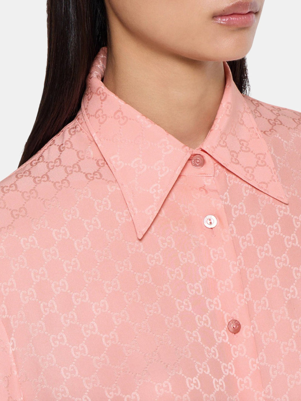 Gg Jacquard Silk Shirt Gucci – Гарантія оригінальності – збільшений вид