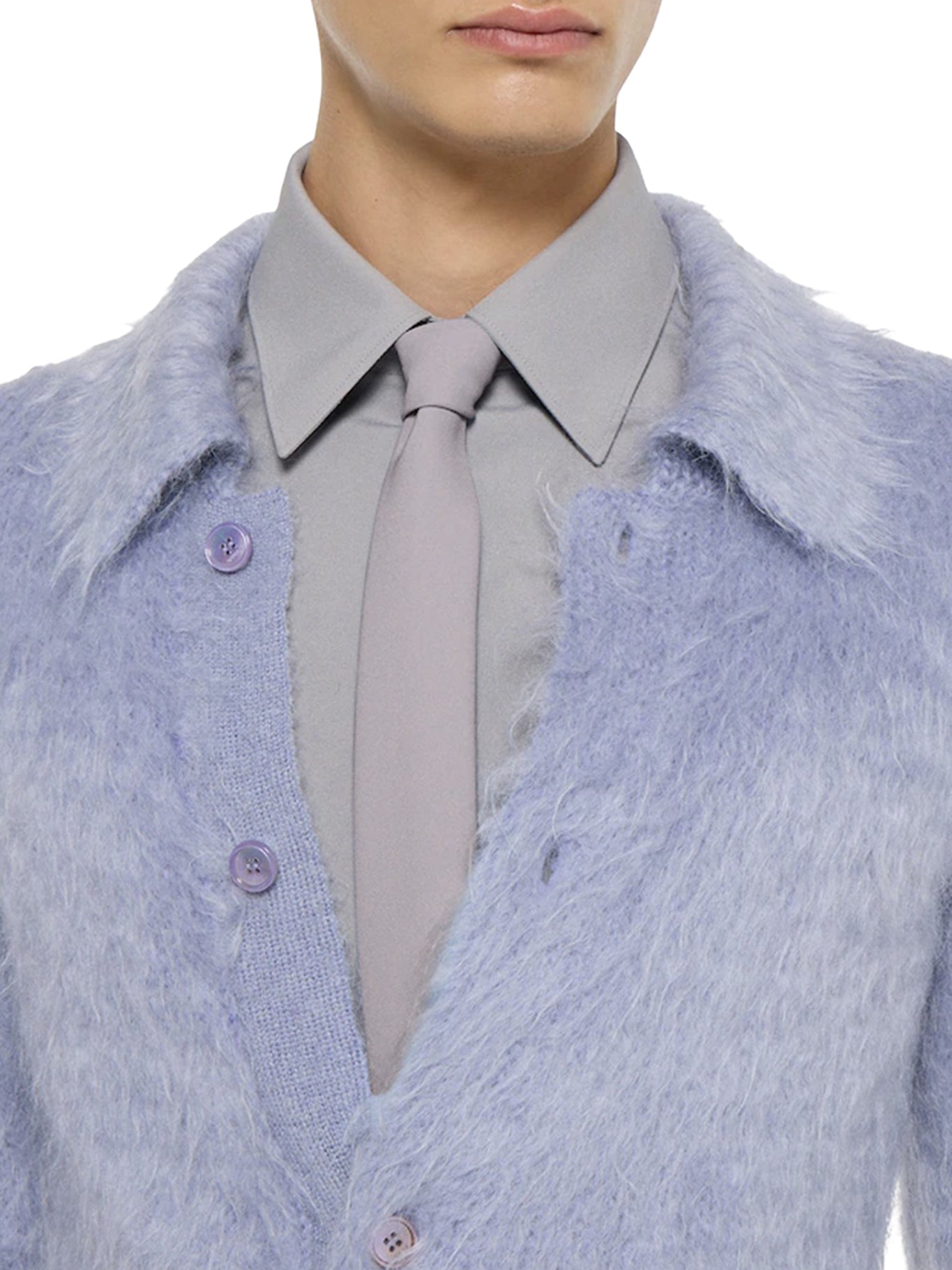 Silk Tie With Crepe Effect Gucci – Гарантія оригінальності – вид ззаду