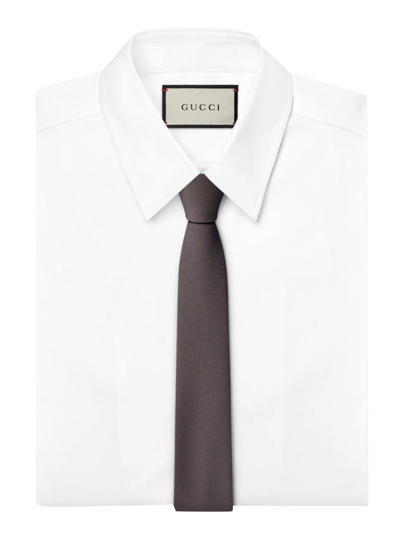 Silk Tie With Crepe Effect Gucci – Гарантія оригінальності – вид ззаду