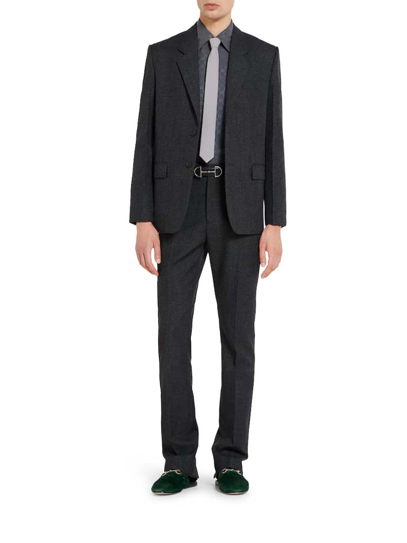 Оригінальна Trousers In Mouliné Wool Fabric Gucci – вид ззаду