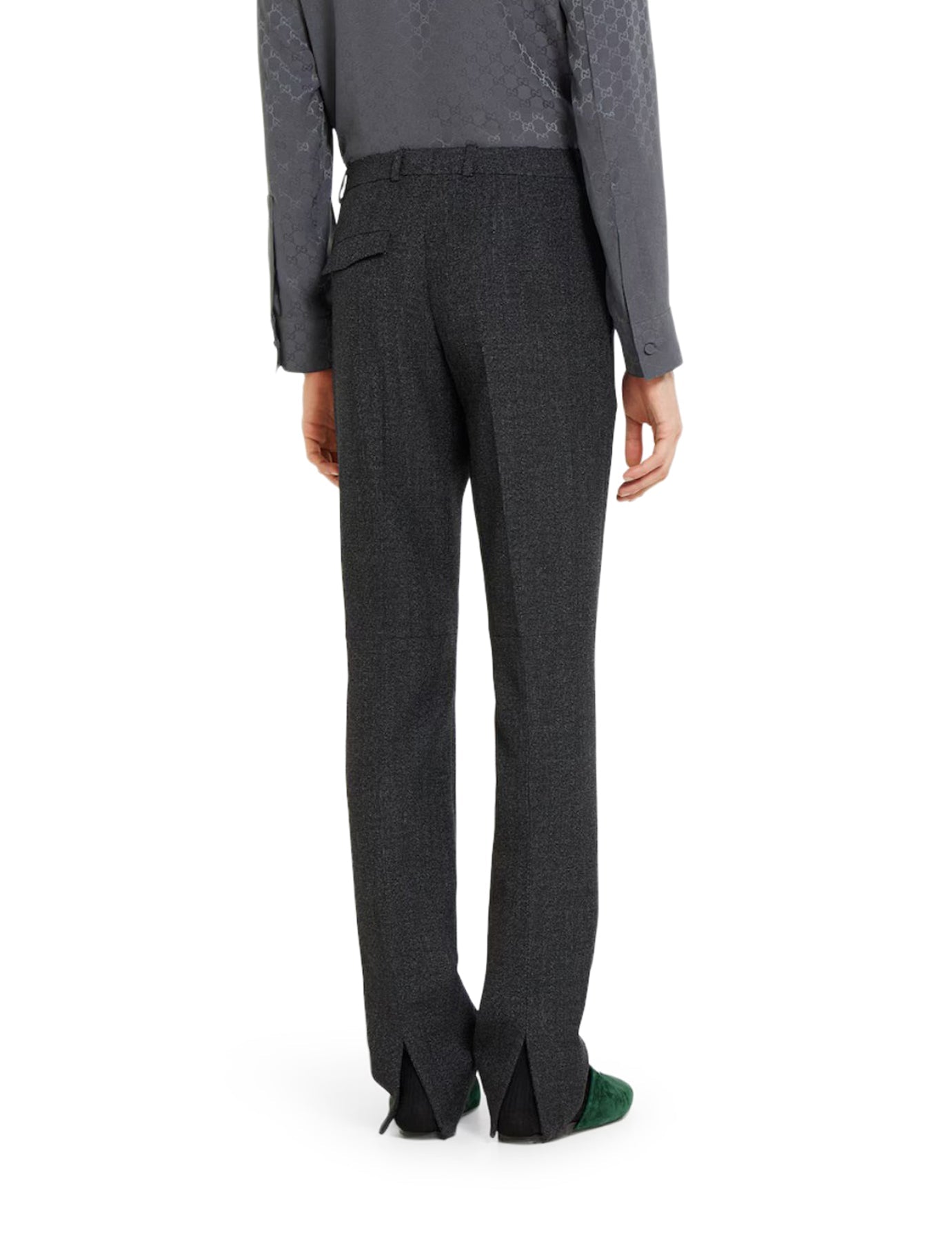 Оригінальна Trousers In Mouliné Wool Fabric Gucci – збільшений вид