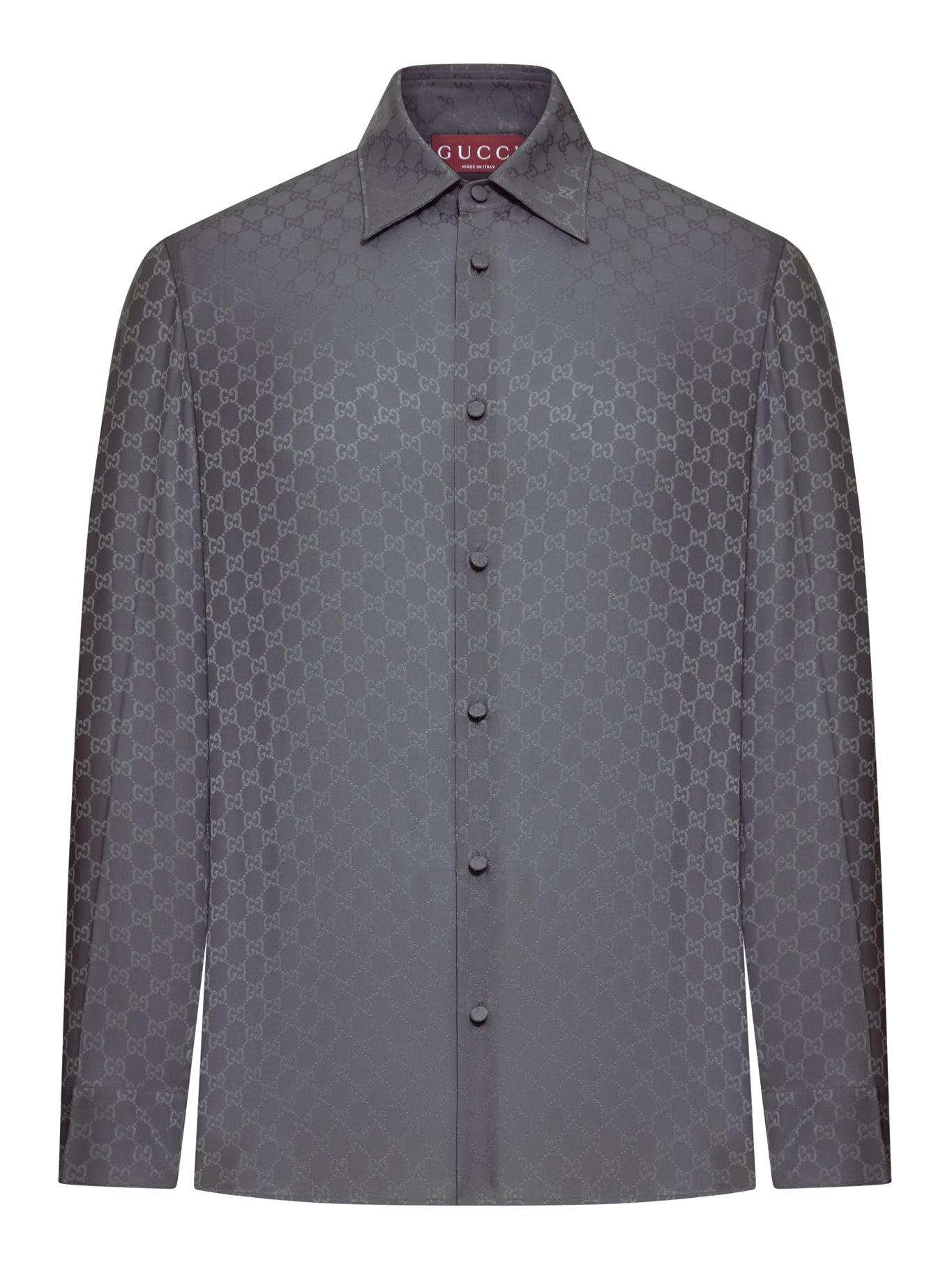 Gg Jacquard Silk Shirt Gucci – Гарантія оригінальності – боковий вид