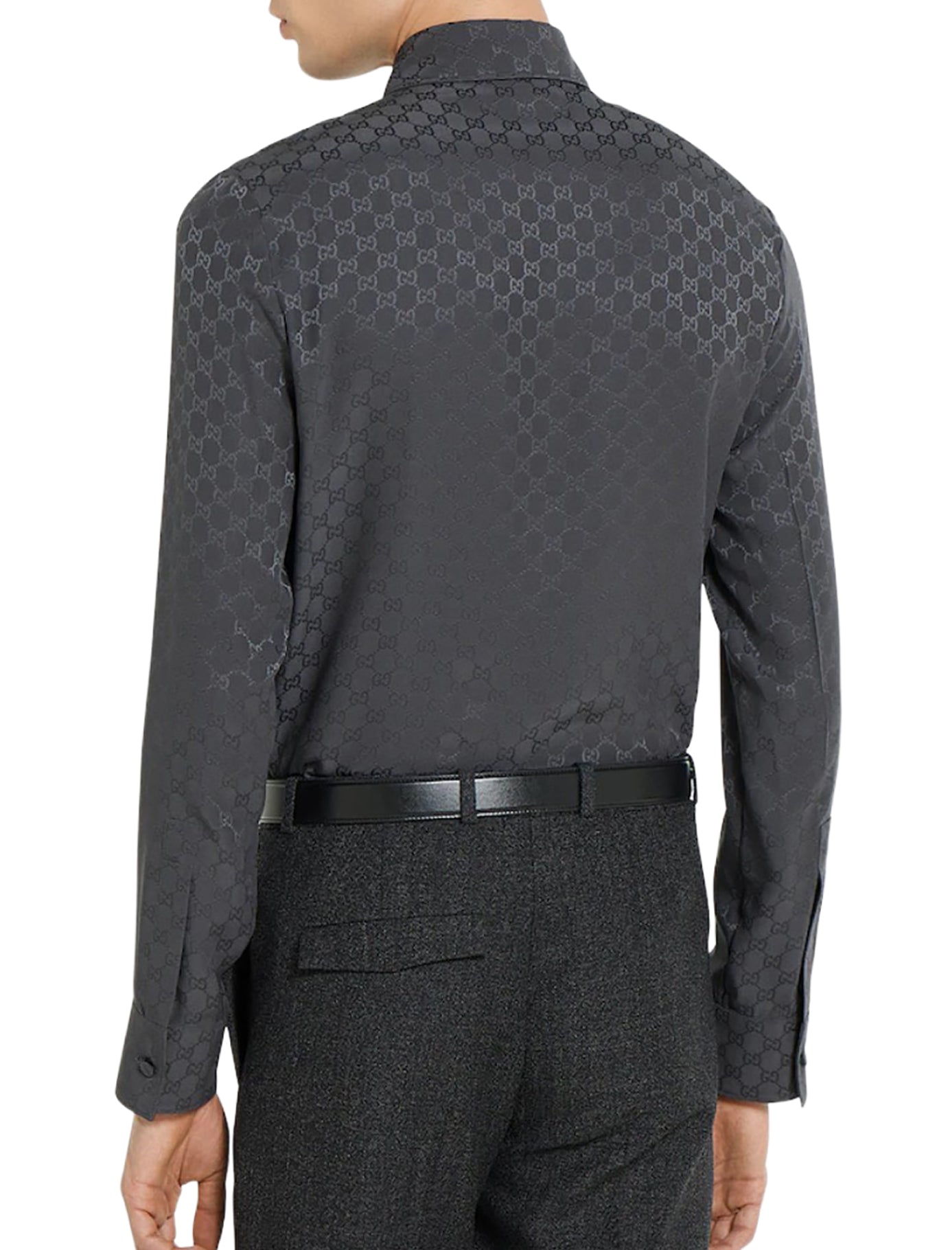 Gg Jacquard Silk Shirt Gucci – Гарантія оригінальності – детальний вид