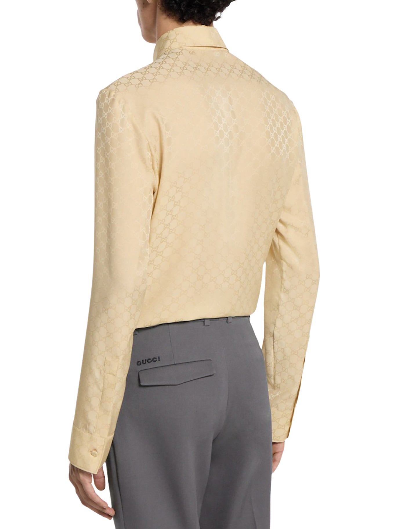Gg Jacquard Silk Shirt Gucci – Гарантія оригінальності – детальний вид