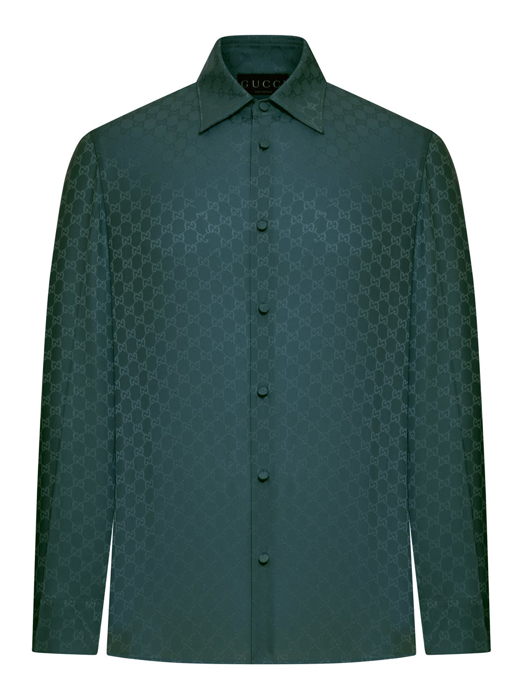 Gg Jacquard Silk Shirt Gucci – Гарантія оригінальності – боковий вид