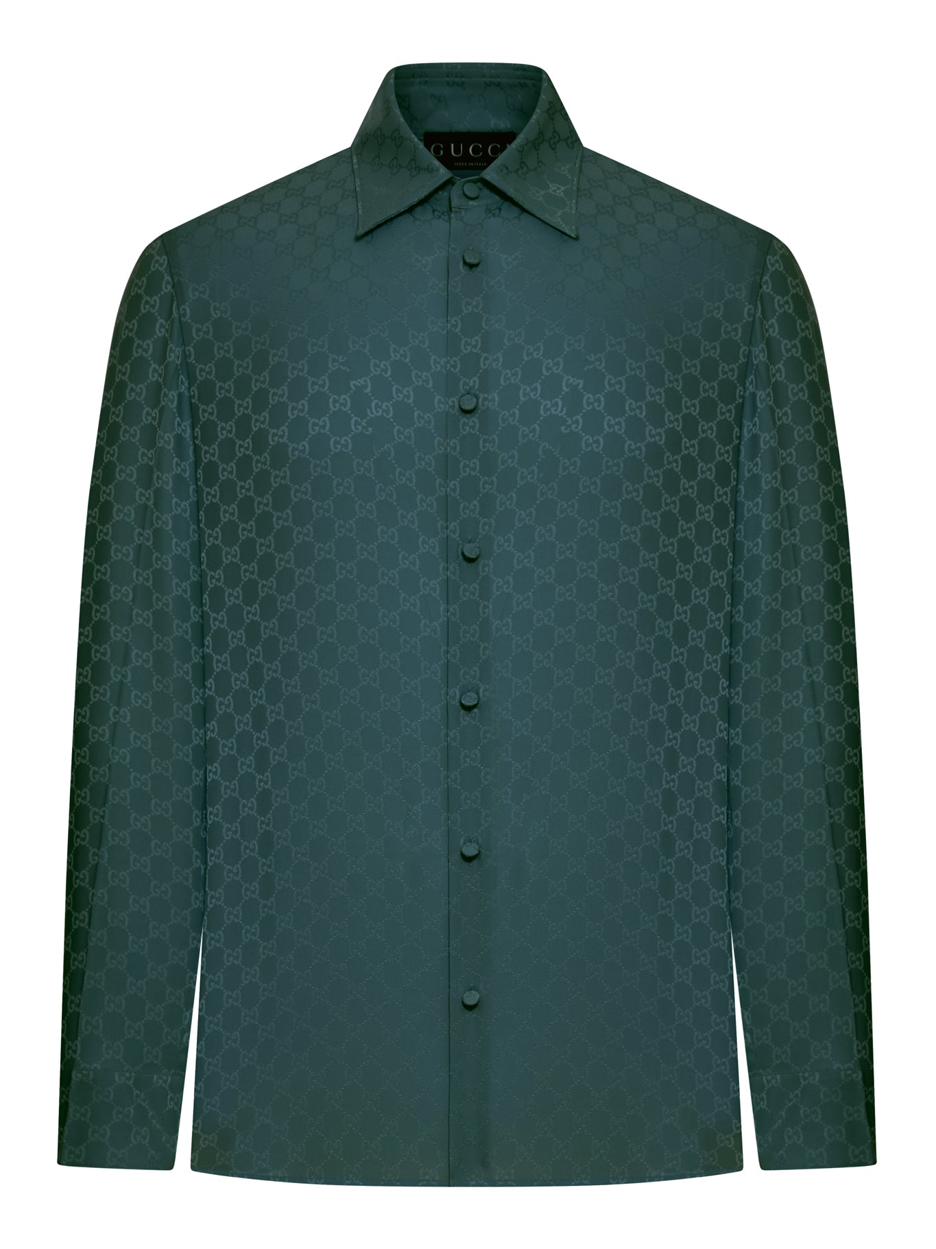 Gg Jacquard Silk Shirt Gucci – Гарантія оригінальності – боковий вид