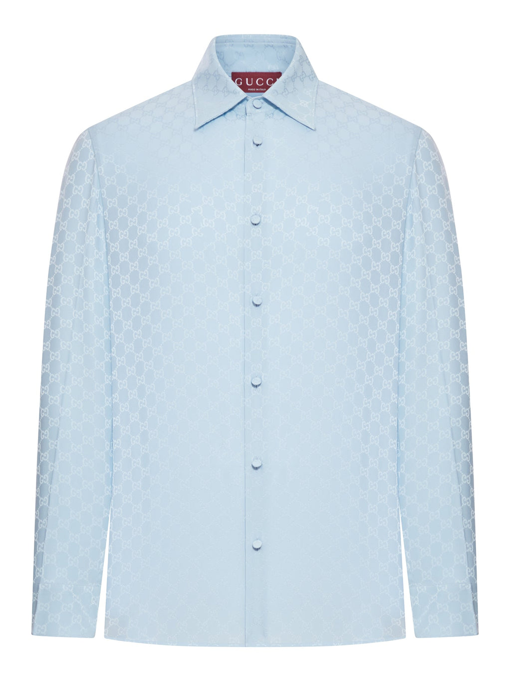 Gg Jacquard Silk Shirt Gucci – Гарантія оригінальності – боковий вид